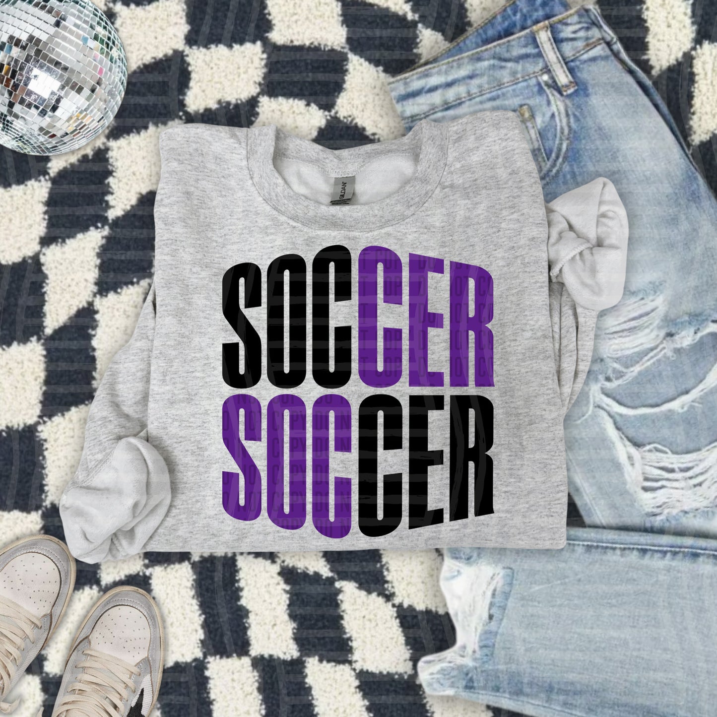 SOCCER word art - Color Dropdown Digital Download 300DPI PNG FILE