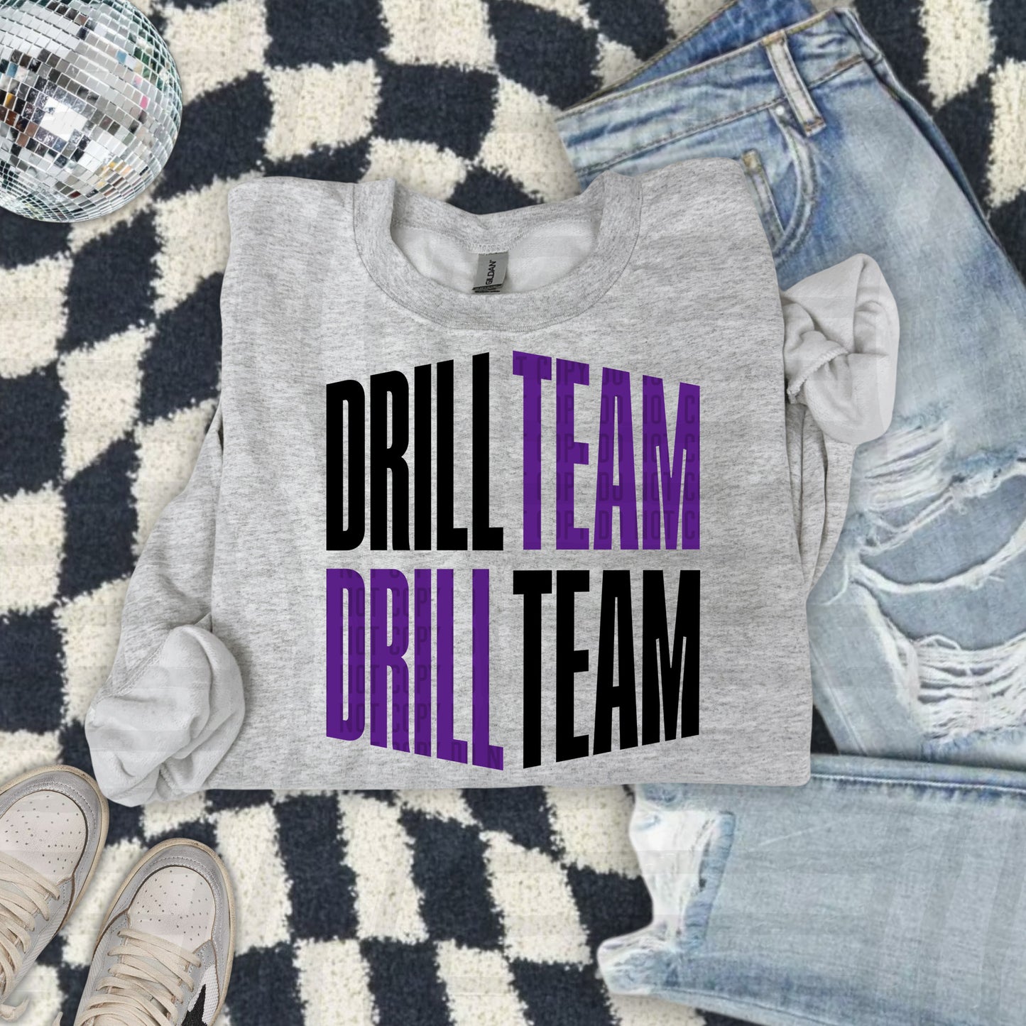 DRILL TEAM word art - Color Dropdown Digital Download 300DPI PNG FILE