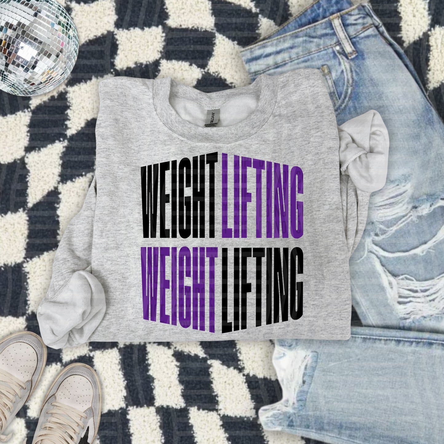 WEIGHT LIFTING word art - Color Dropdown Digital Download 300DPI PNG FILE