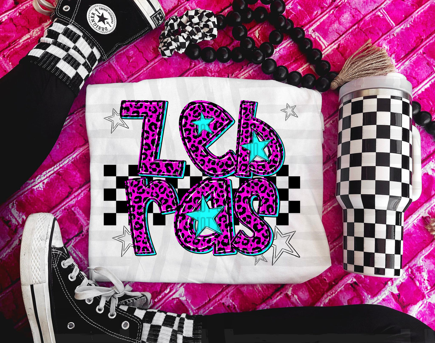 Pink checks - Dropdown + CUSTOM - Digital Download 300DPI PNG FILE