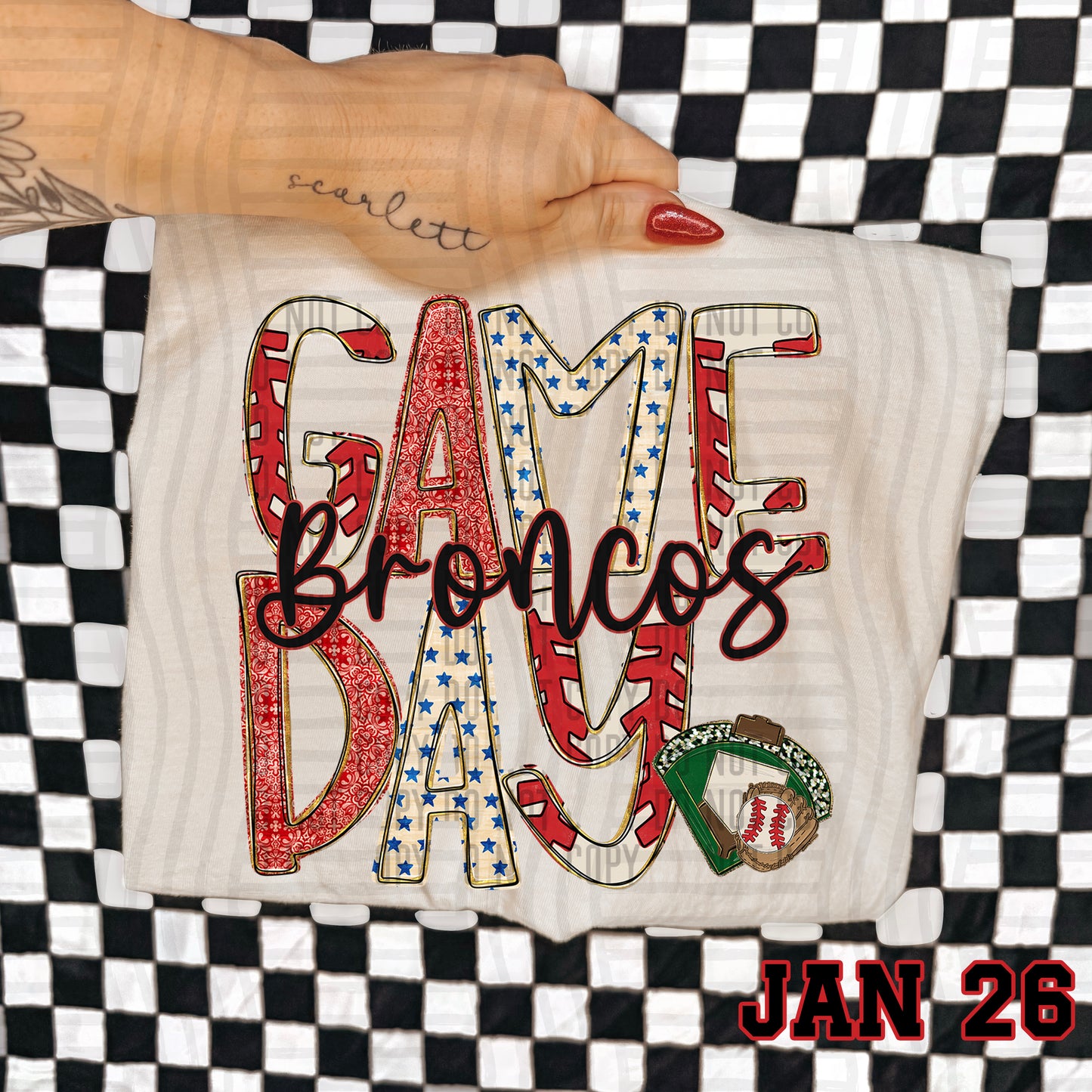 Game Day BASEBALL- Custom + DROPDOWN - 300 DPI digital download