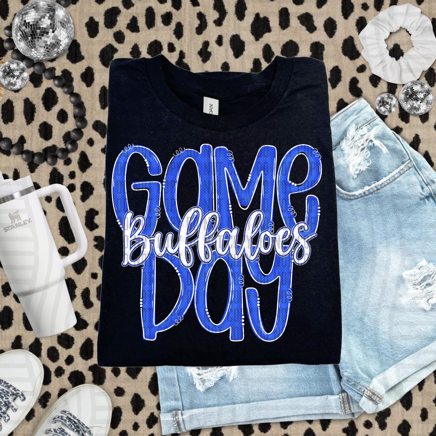 Royal - GAME DAY Doodles - 300 dpi Digital Download