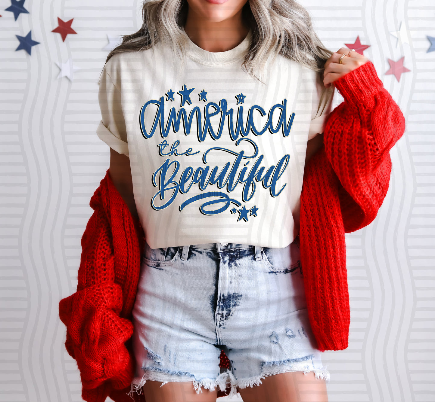America The Beautiful DROP - Choose DESIGN - Digital Download 300DPI PNG FILE