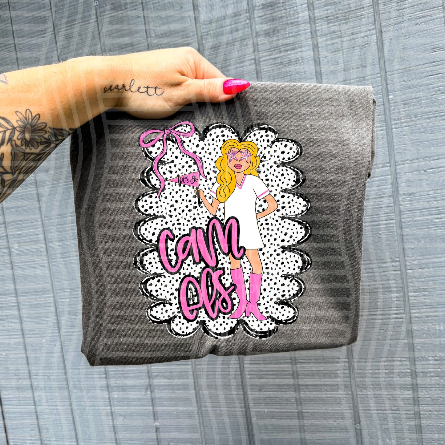Pink Preppy Gals BLONDE + CUSTOM - Dropdown - Digital Download 300DPI PNG FILE