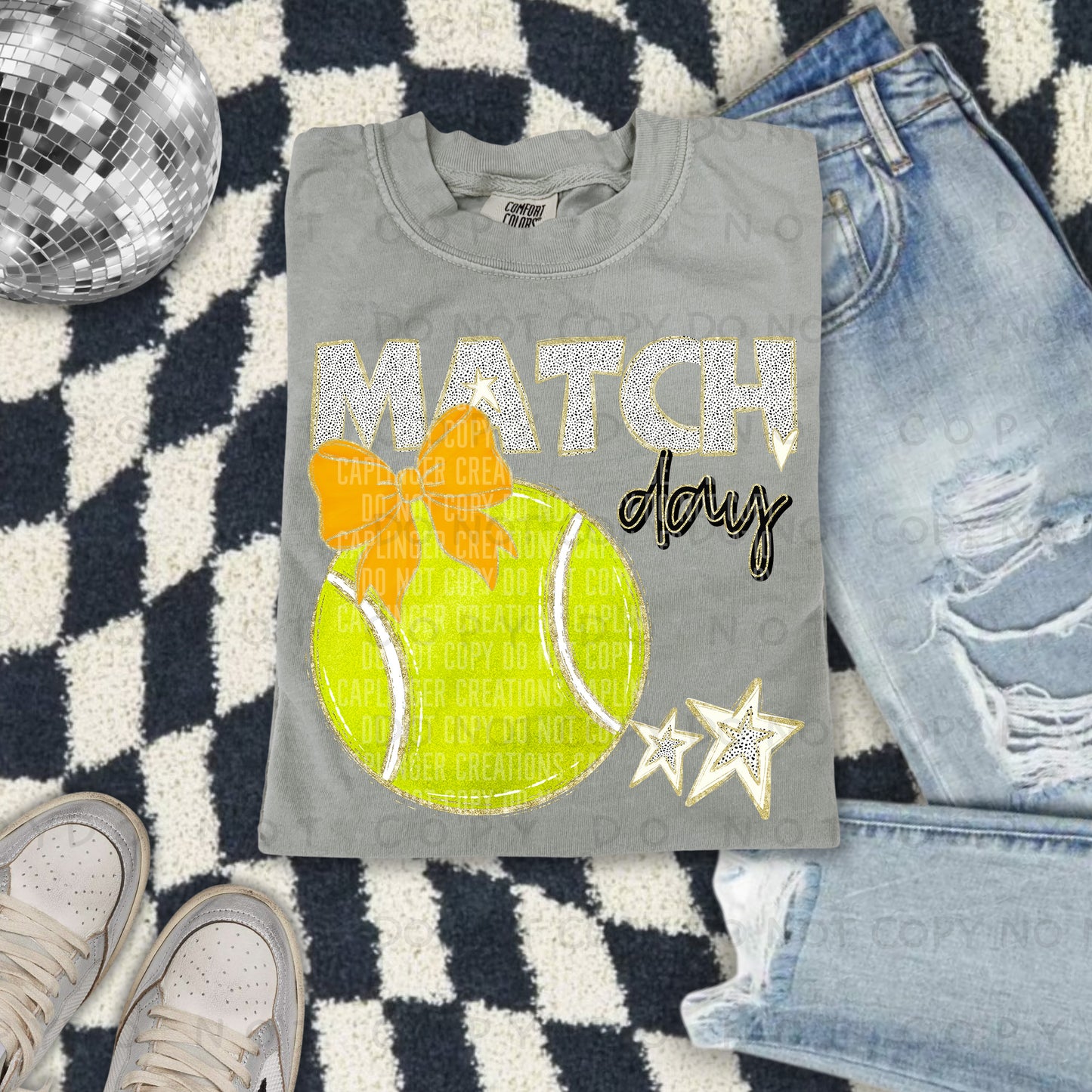 Match Day Tennis - Color Dropdown Digital Download 300DPI PNG FILE