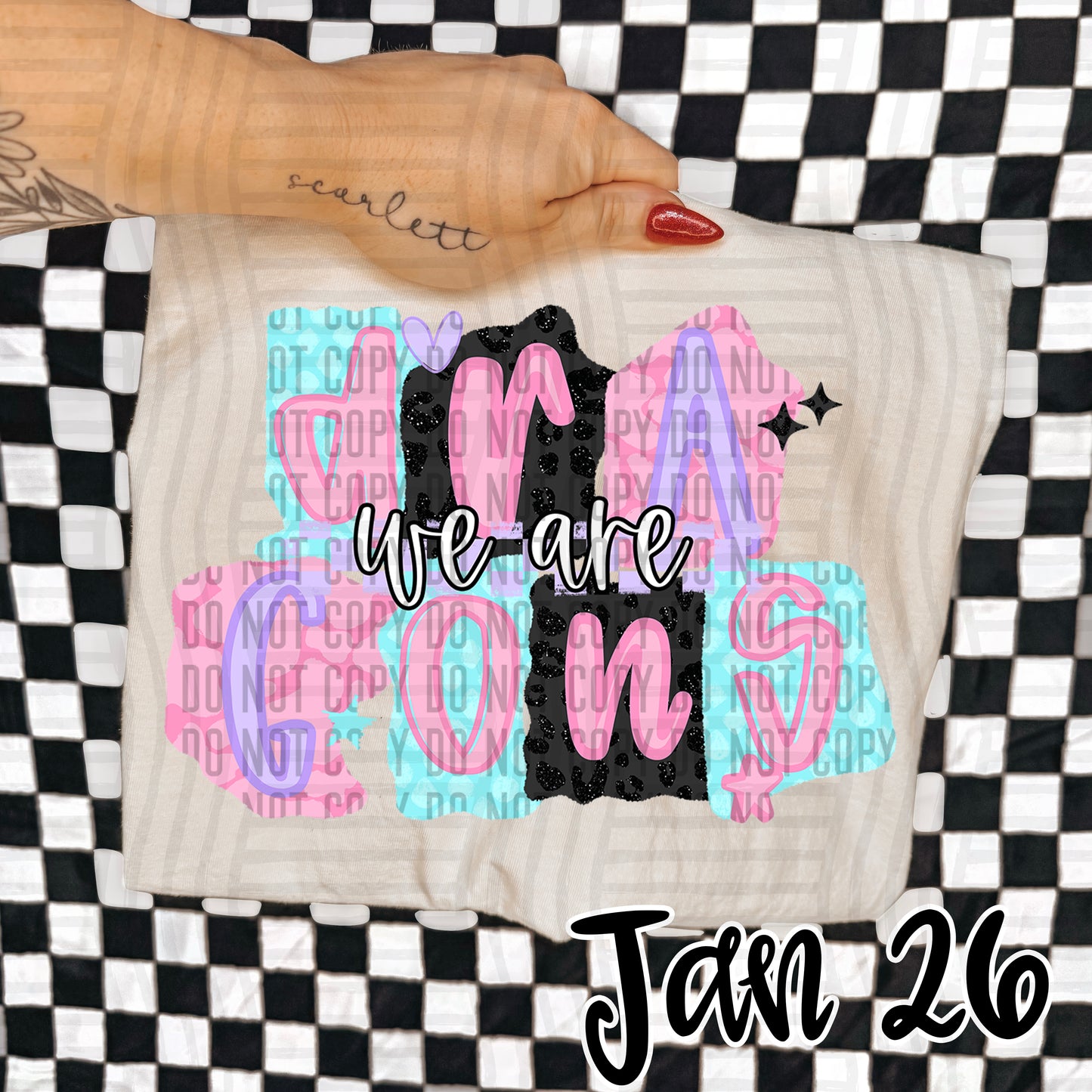 Pink Chaos - Custom + DROPDOWN - 300 DPI digital download