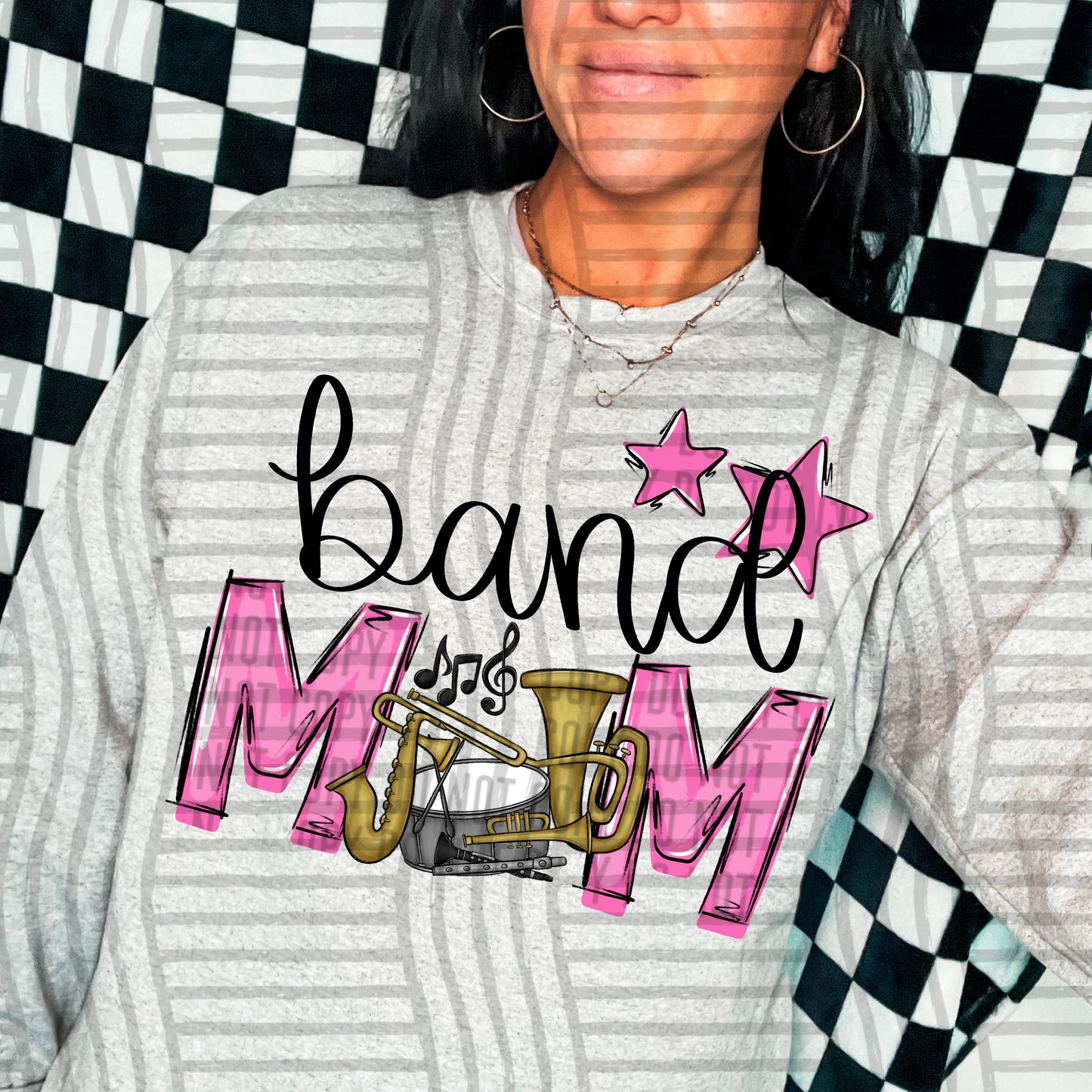 Band Mom - Color Dropdown Digital Download 300DPI PNG FILE
