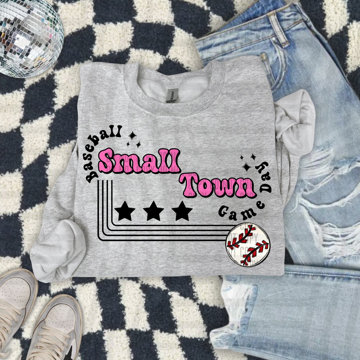 BASEBALL - Small town - Color Dropdown Digital Download 300DPI PNG FILE