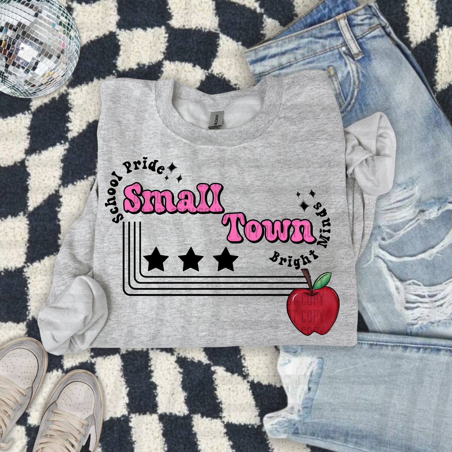 APPLE - Small town - Color Dropdown Digital Download 300DPI PNG FILE