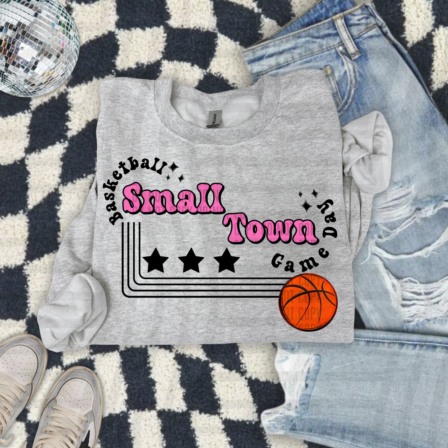 BASKETBALL - Small town - Color Dropdown Digital Download 300DPI PNG FILE