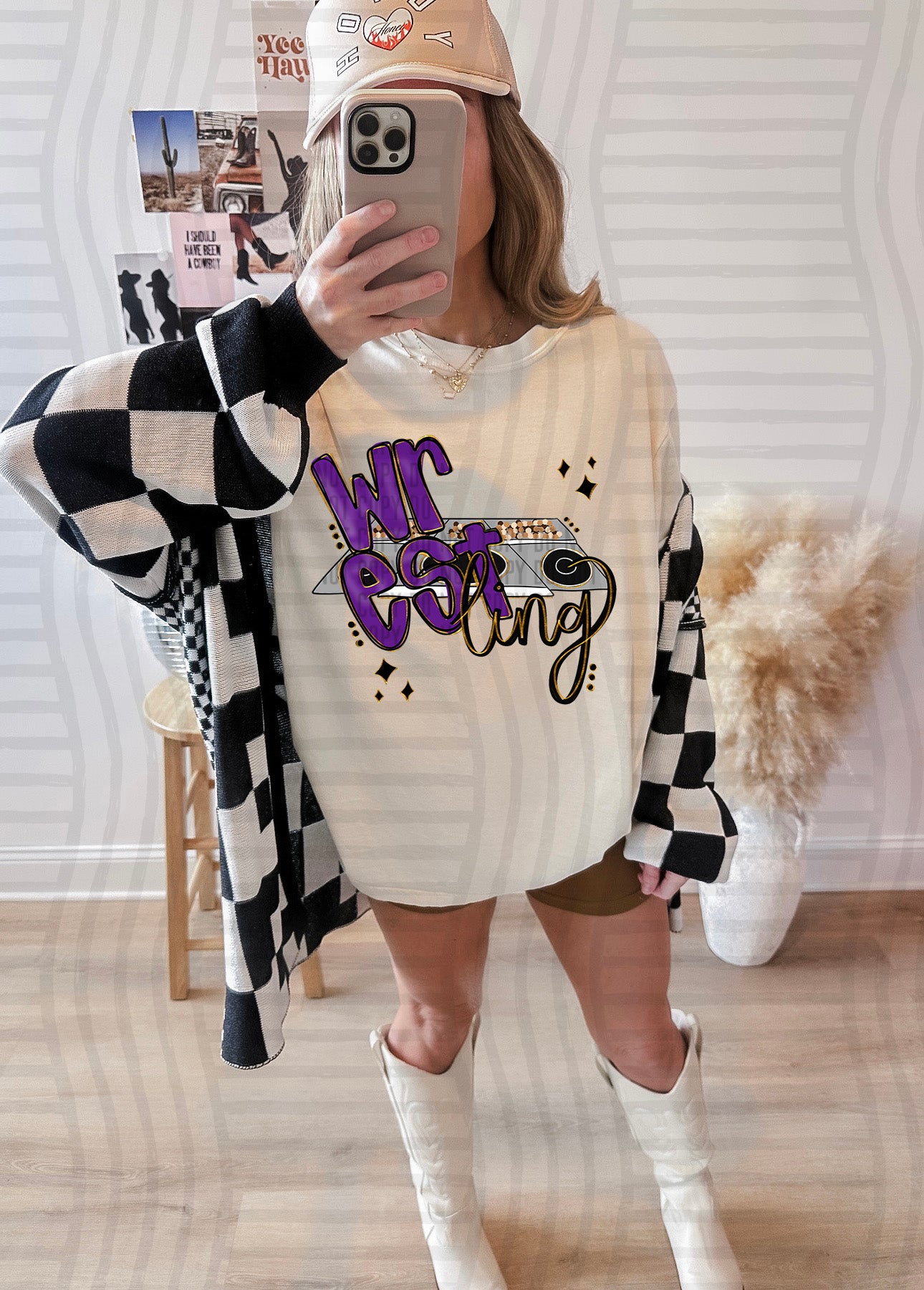 WRESTLING mat- Color Dropdown Digital Download 300DPI PNG FILE