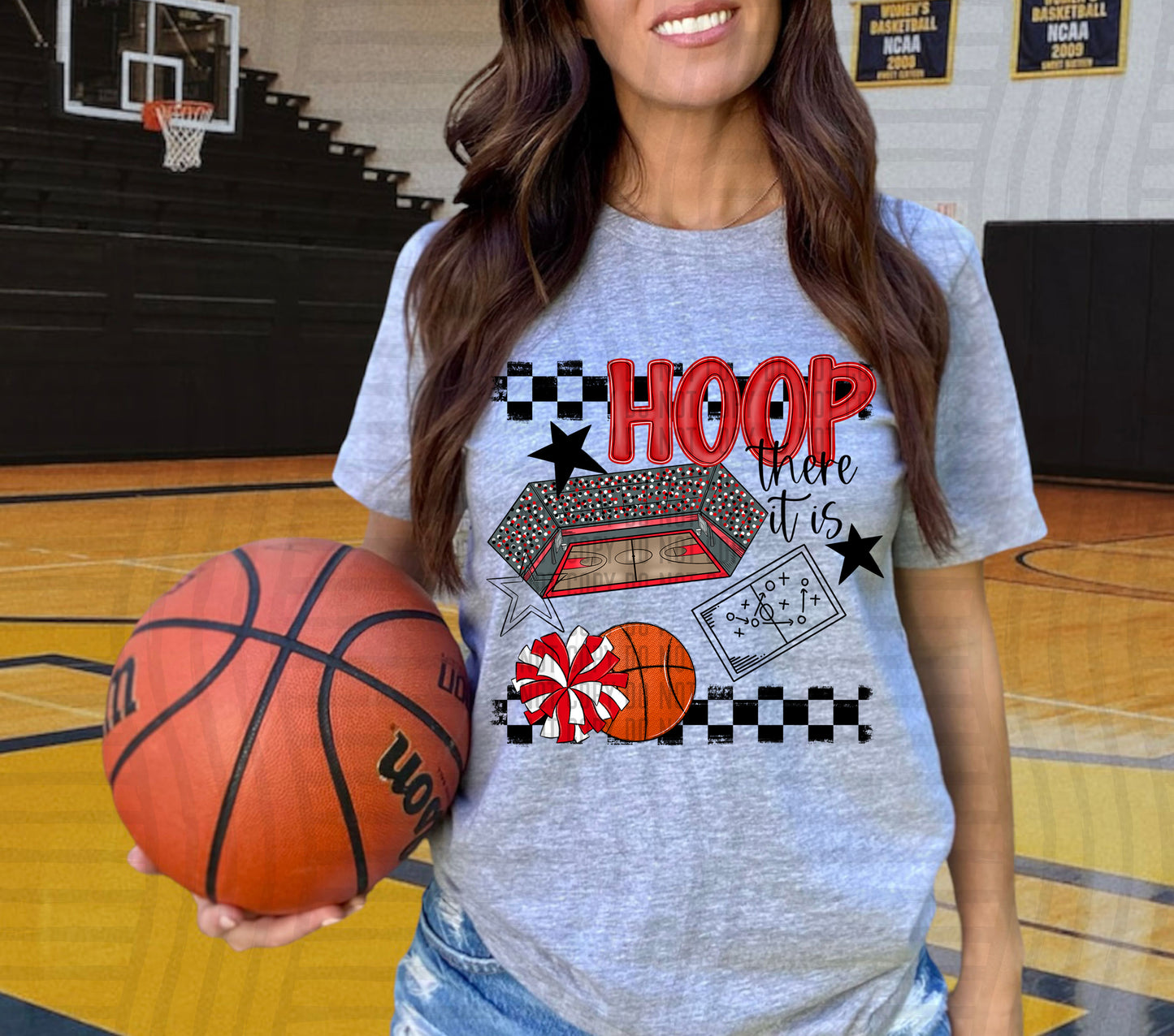 Hoop there it is - Basketball - Color Dropdown Digital Download 300DPI PNG FILE