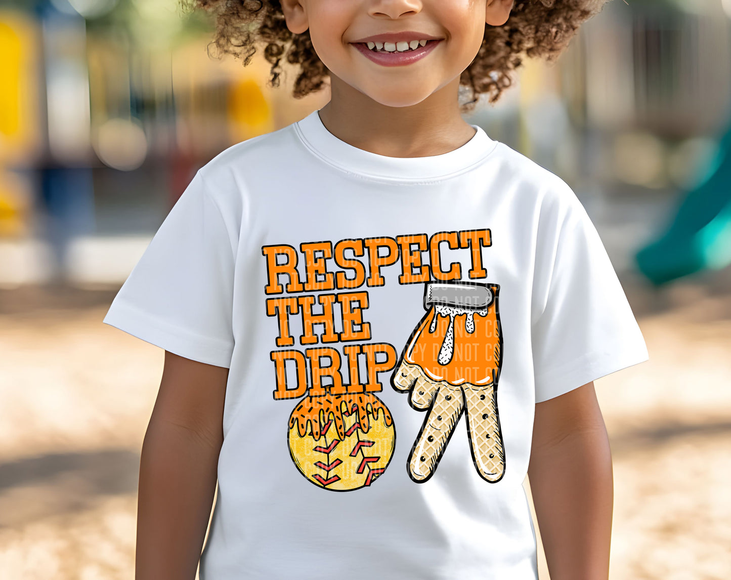 Respect the drip SOFTBALL (glove)- Dropdown Digital Download 300DPI PNG FILE