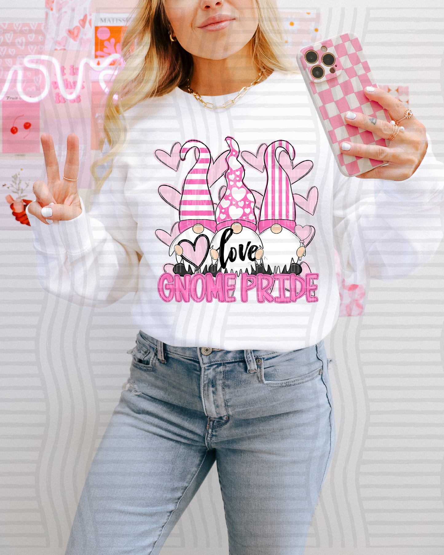 Vday Gnomes Pride - Color Dropdown Digital Download 300DPI PNG FILE