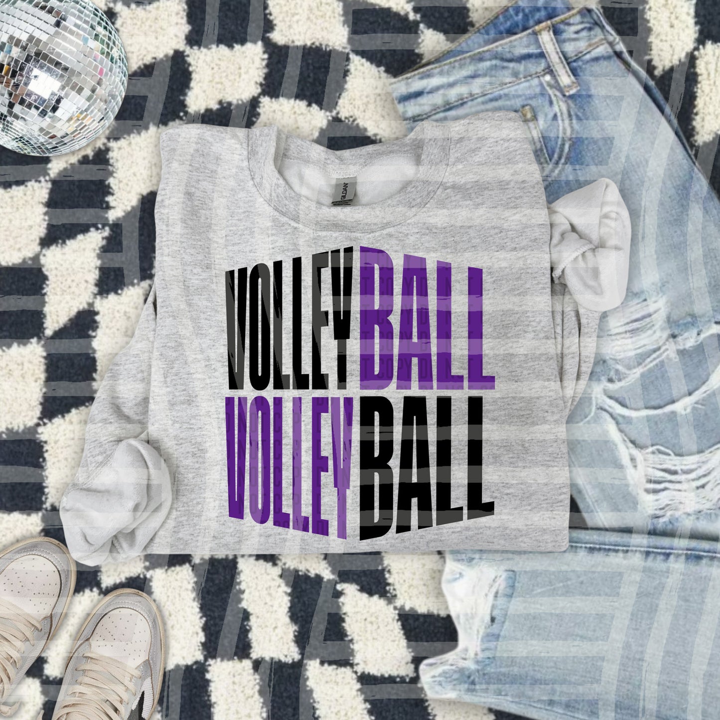 Volleyball word art - Color Dropdown Digital Download 300DPI PNG FILE