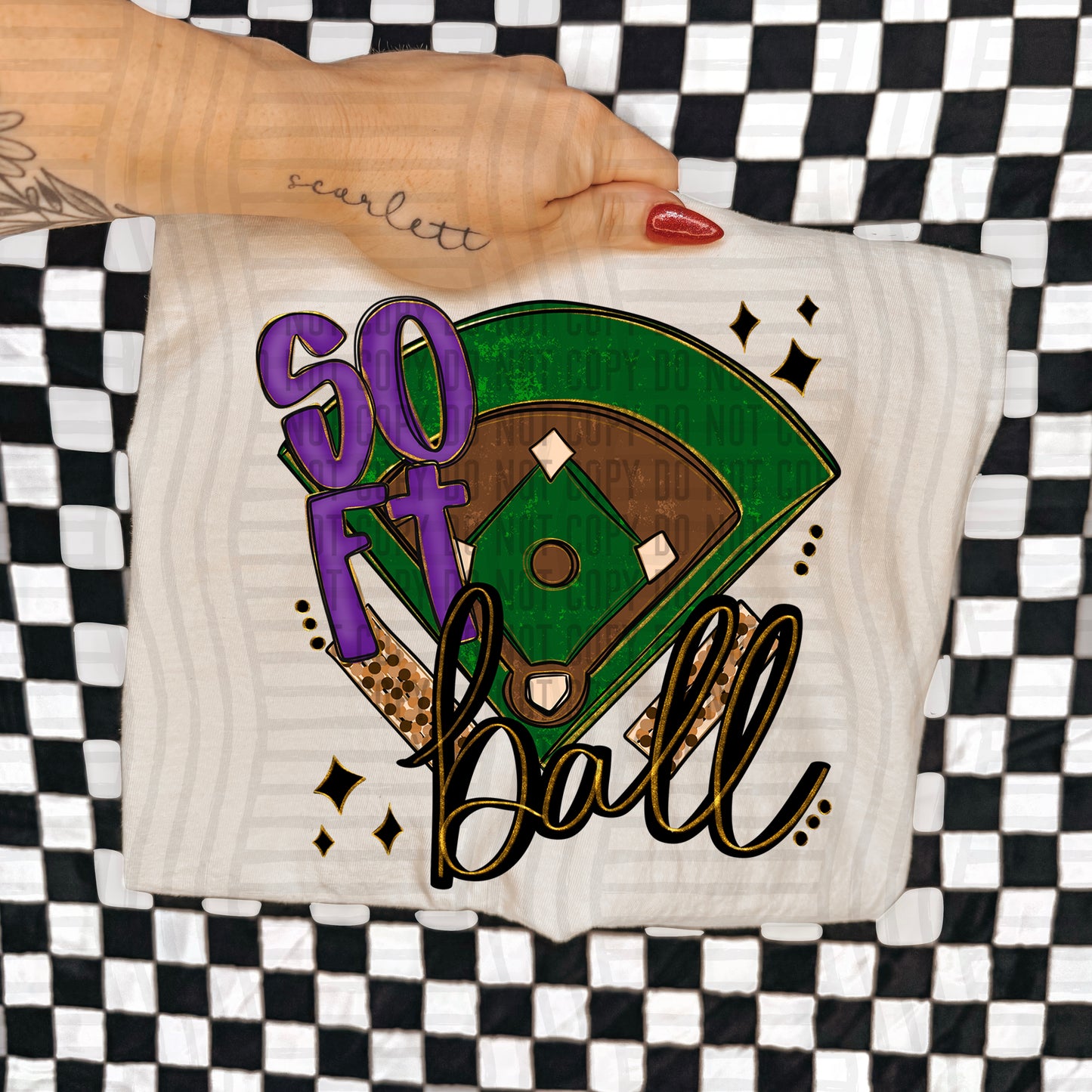SOFTBALL Field - Color Dropdown Digital Download 300DPI PNG FILE