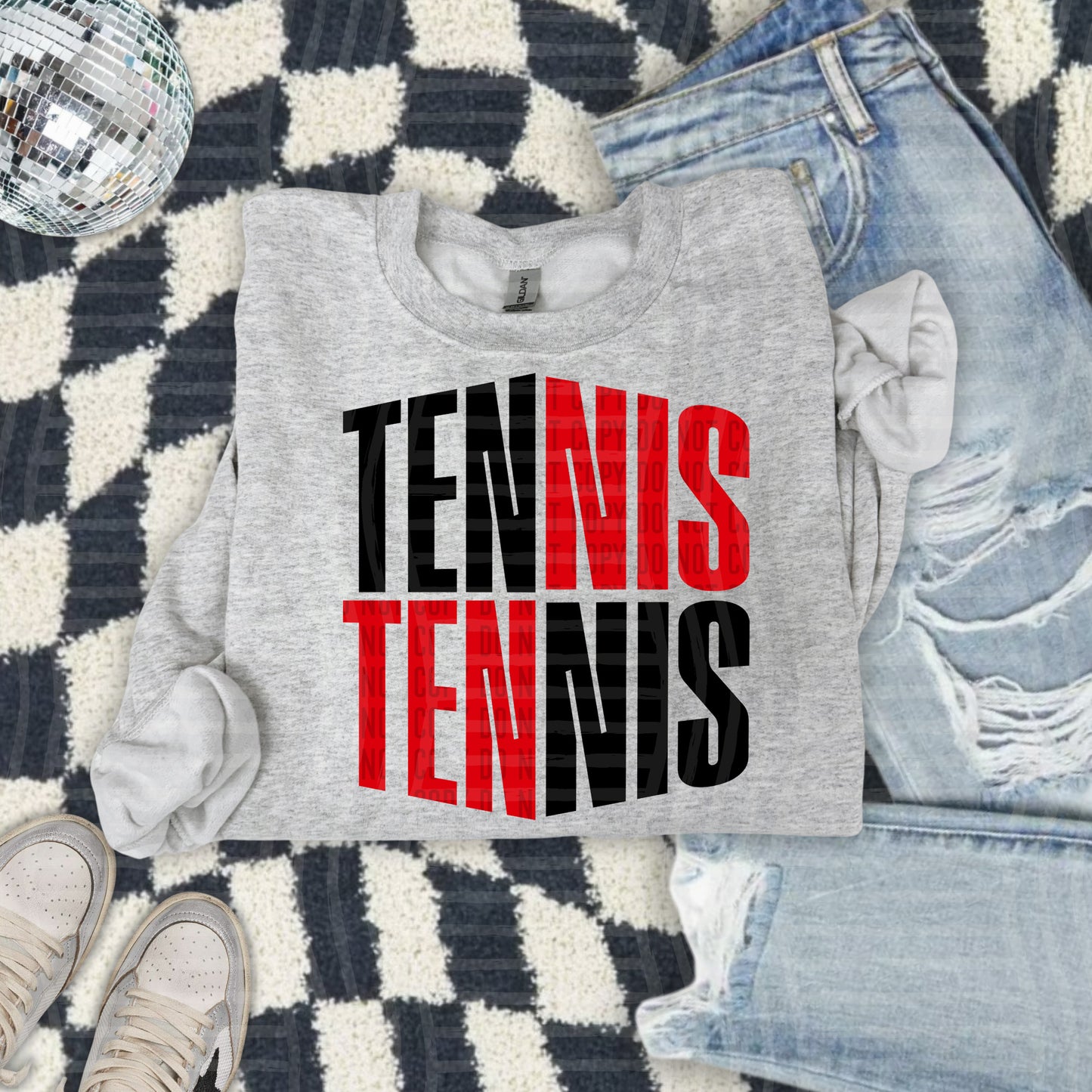 TENNIS word art - Color Dropdown Digital Download 300DPI PNG FILE