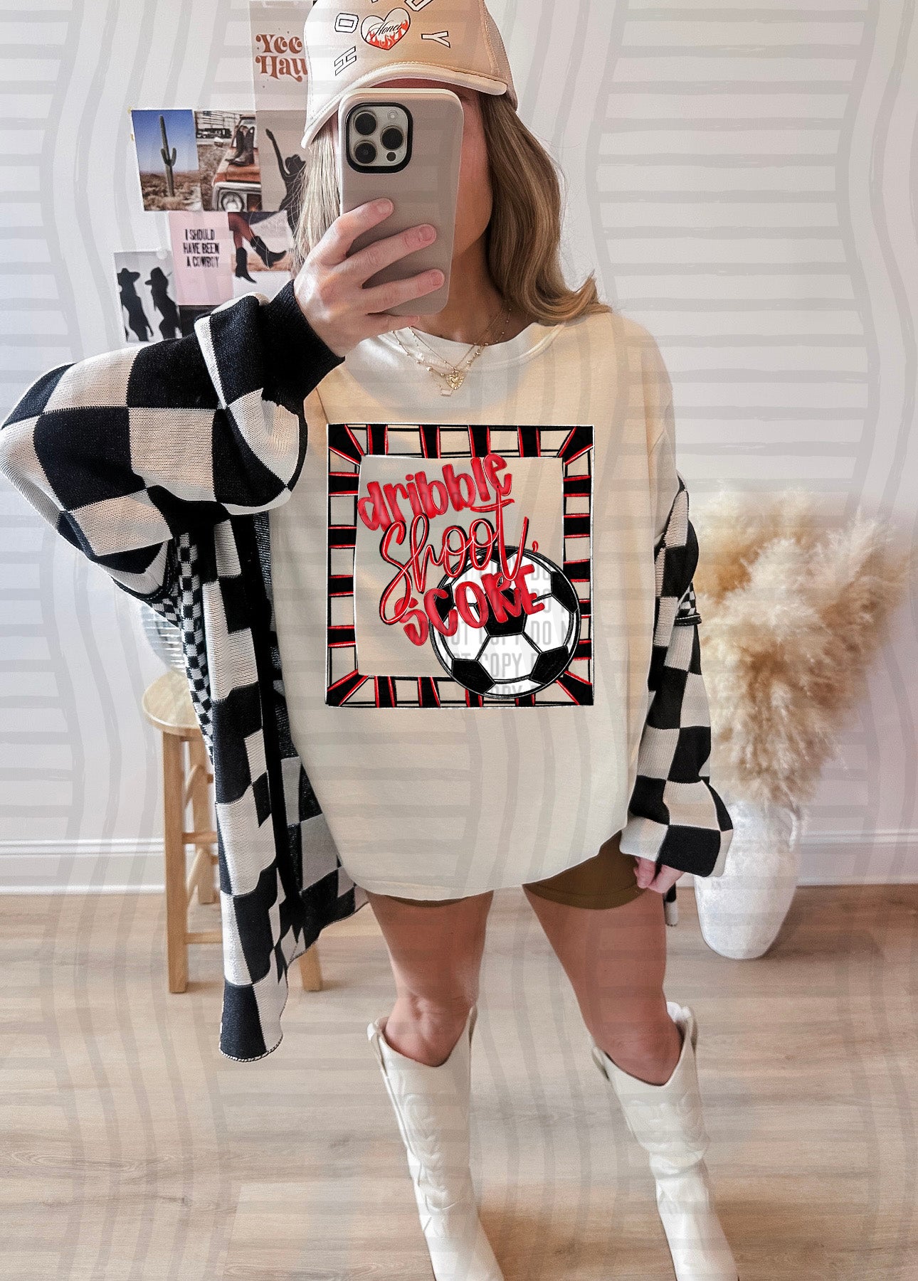 Dribble, Shoot, Score - SOCCER - Color Dropdown Digital Download 300DPI PNG FILE