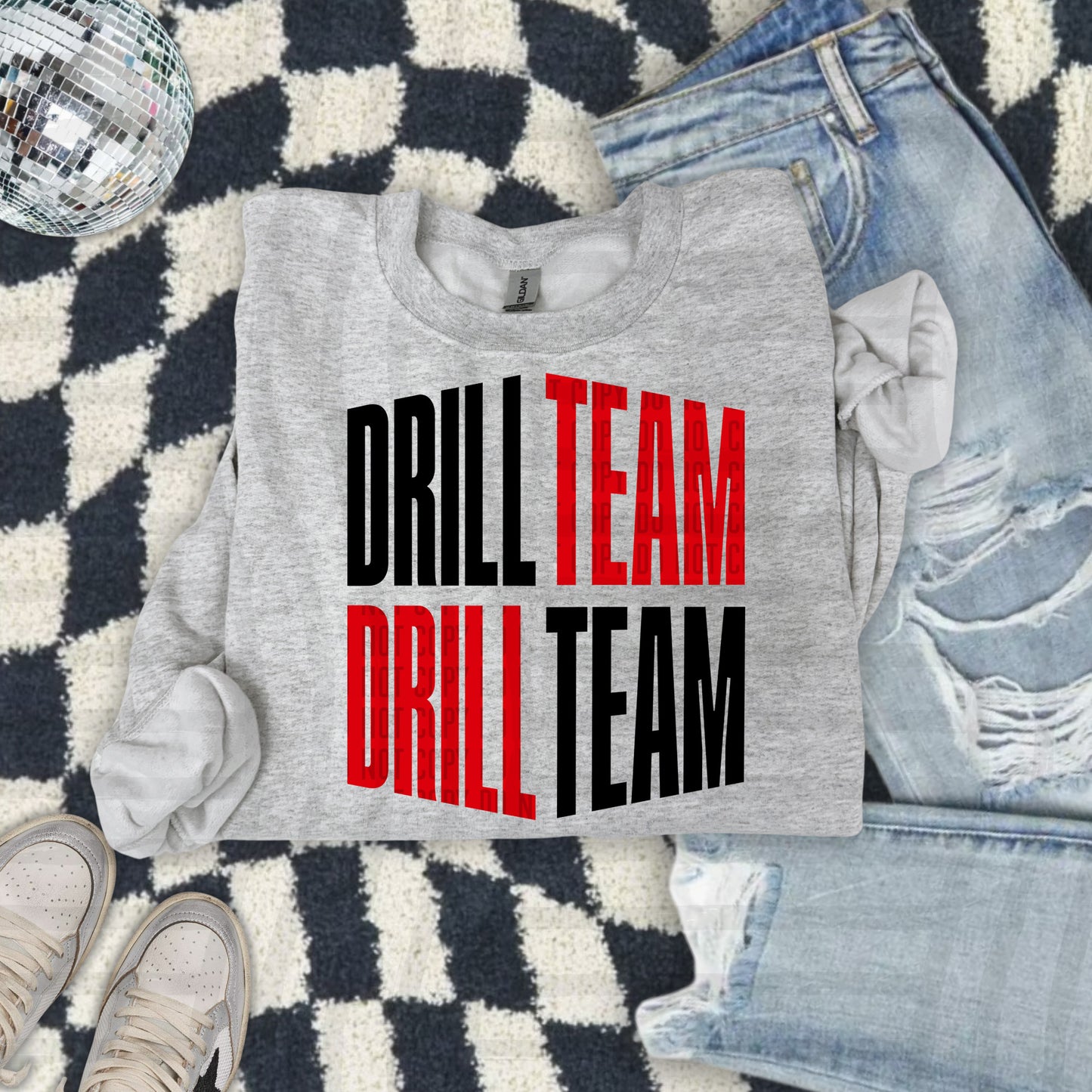 DRILL TEAM word art - Color Dropdown Digital Download 300DPI PNG FILE