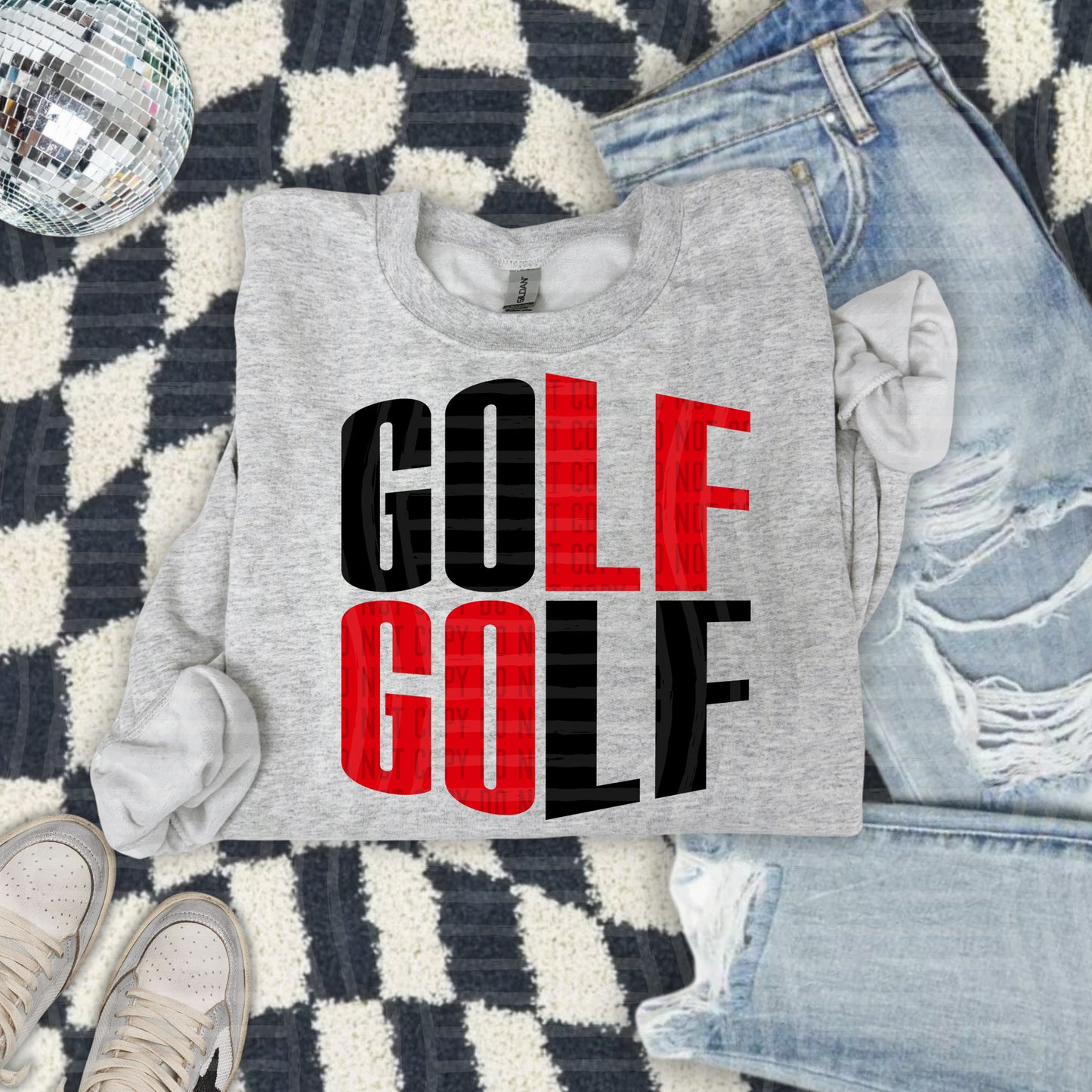 GOLF word art - Color Dropdown Digital Download 300DPI PNG FILE
