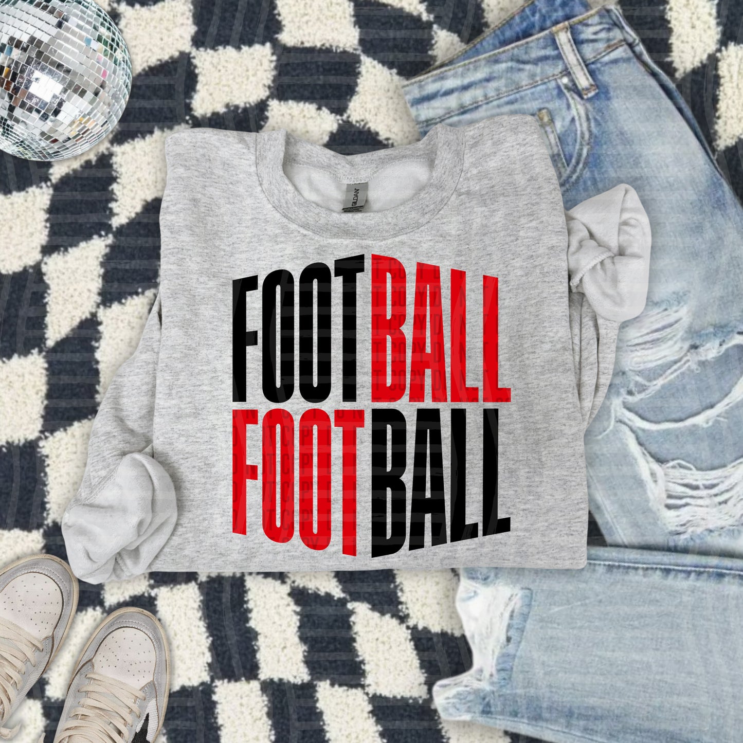 FOOTBALL word art - Color Dropdown Digital Download 300DPI PNG FILE