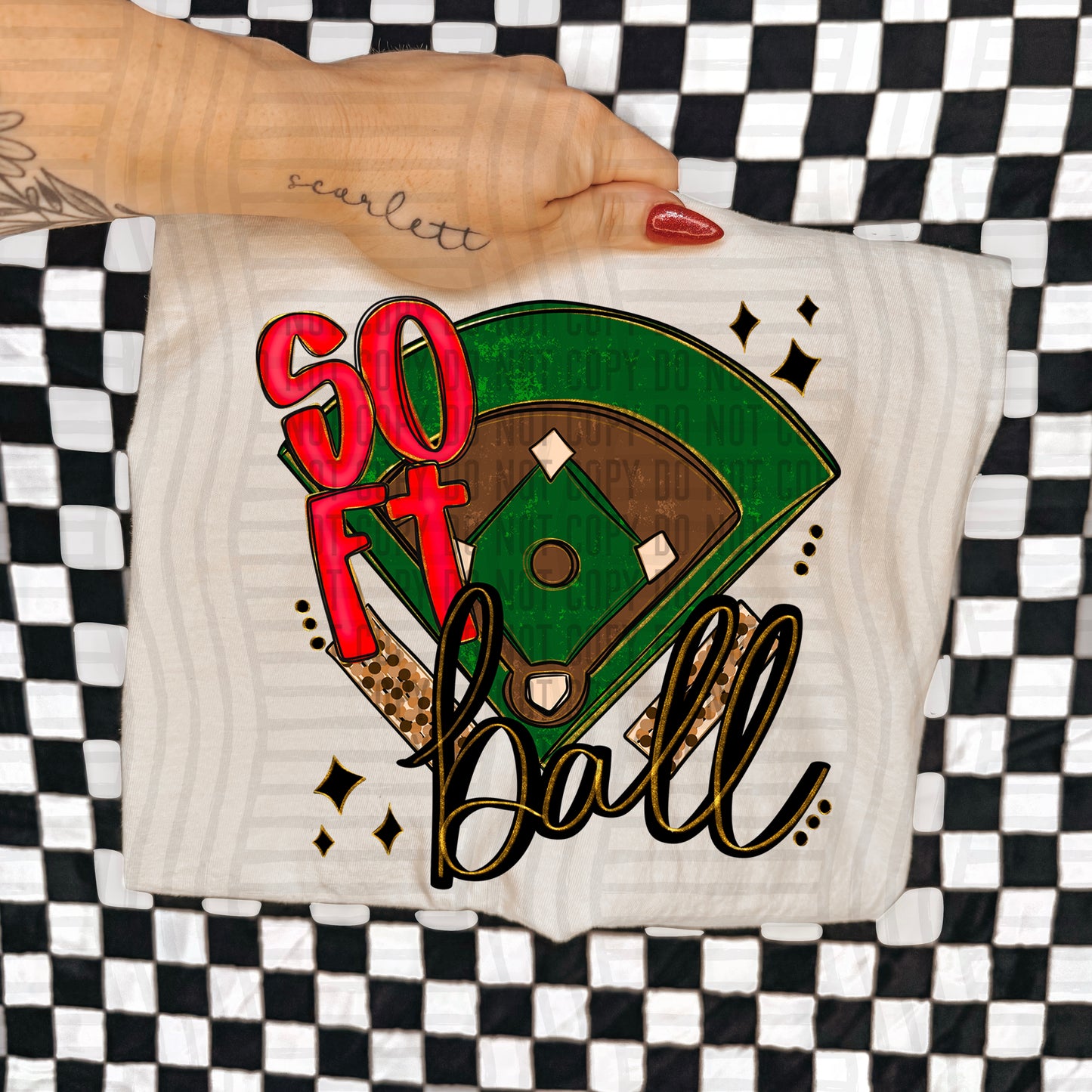 SOFTBALL Field - Color Dropdown Digital Download 300DPI PNG FILE