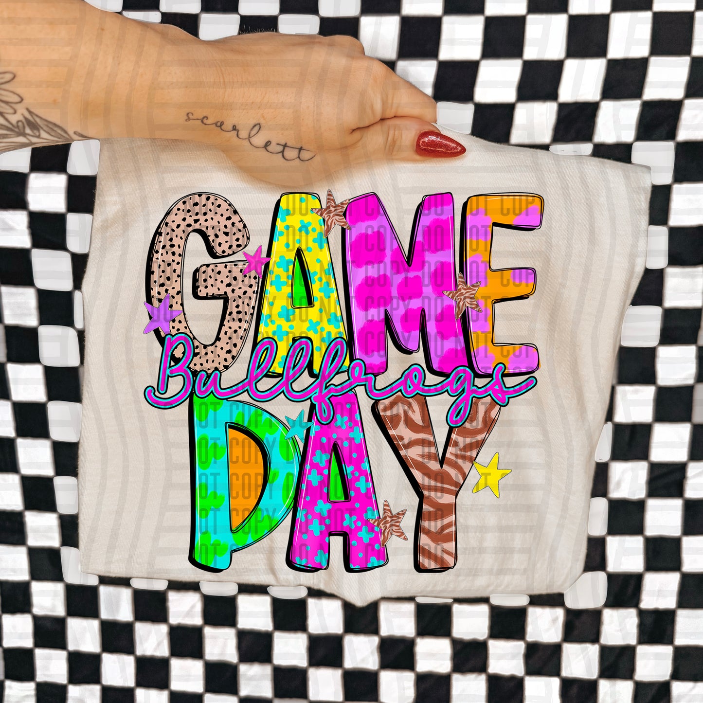 Funky Mix Up Game Day Custom + Dropdown  - 300 dpi Digital Download