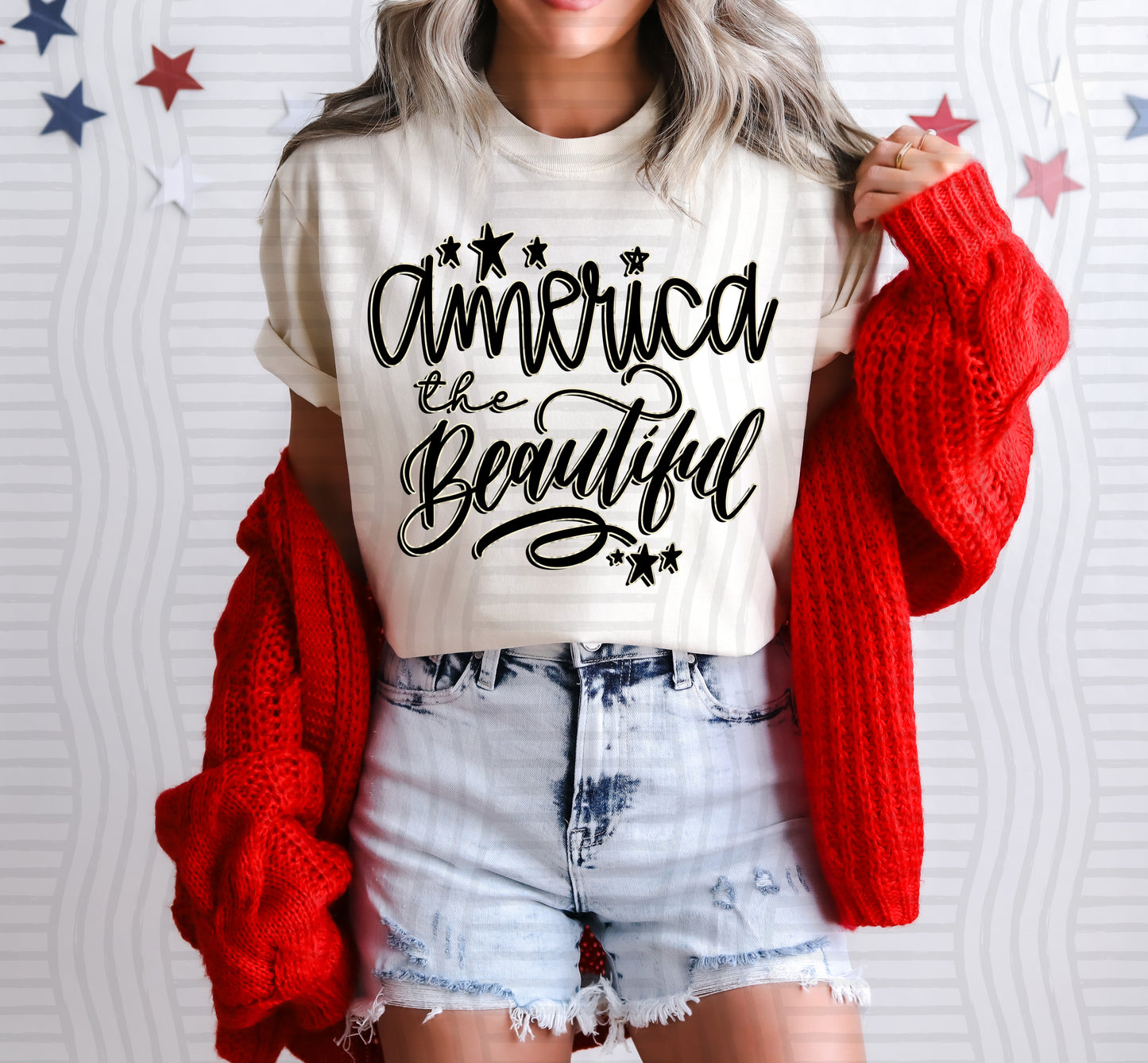 America The Beautiful DROP - Choose DESIGN - Digital Download 300DPI PNG FILE