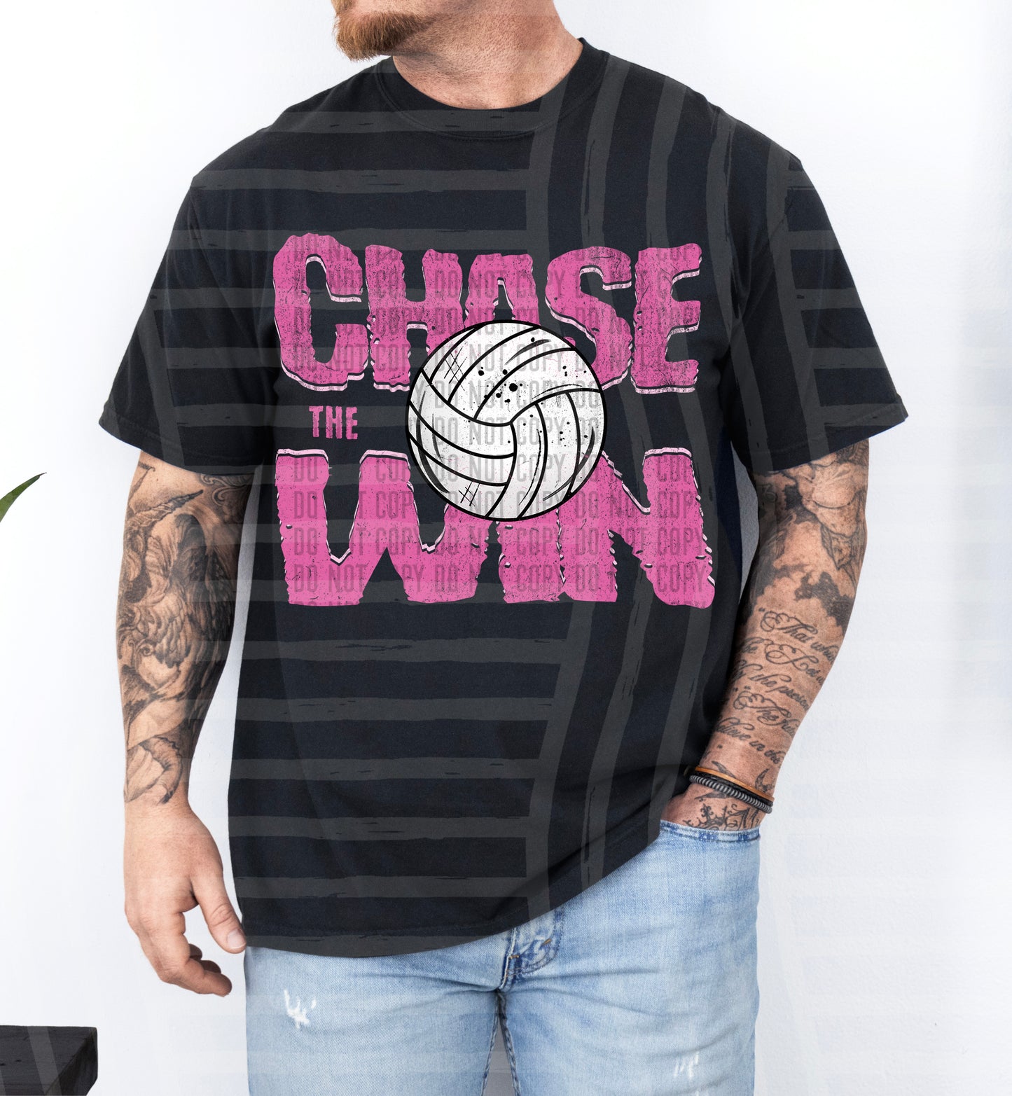 Chase the Win VOLLEYBALL - Color Dropdown Digital Download 300DPI PNG FILE