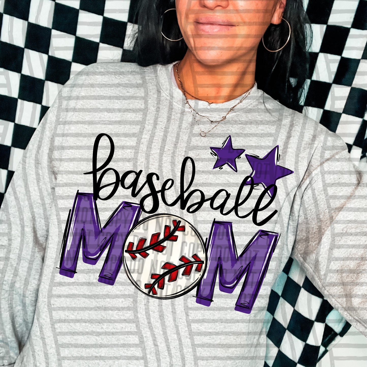 Baseball Mom - Color Dropdown Digital Download 300DPI PNG FILE