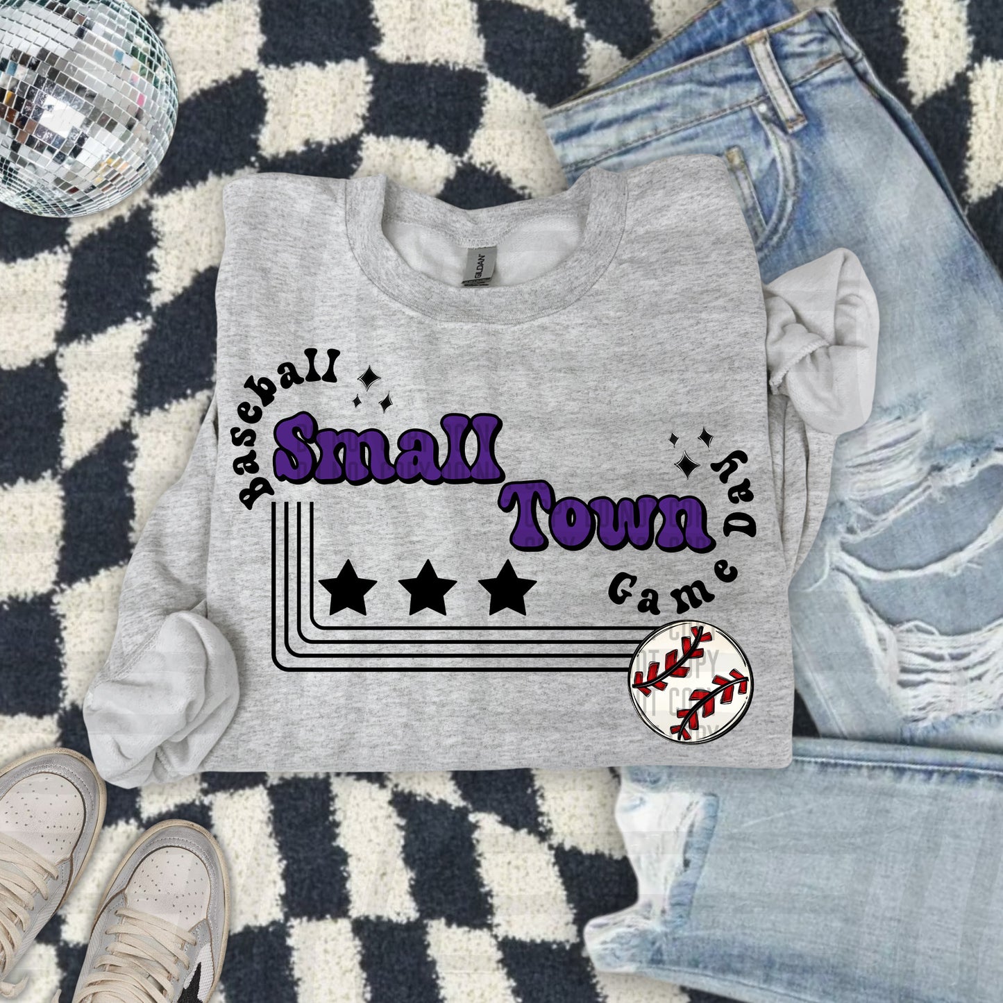 BASEBALL - Small town - Color Dropdown Digital Download 300DPI PNG FILE