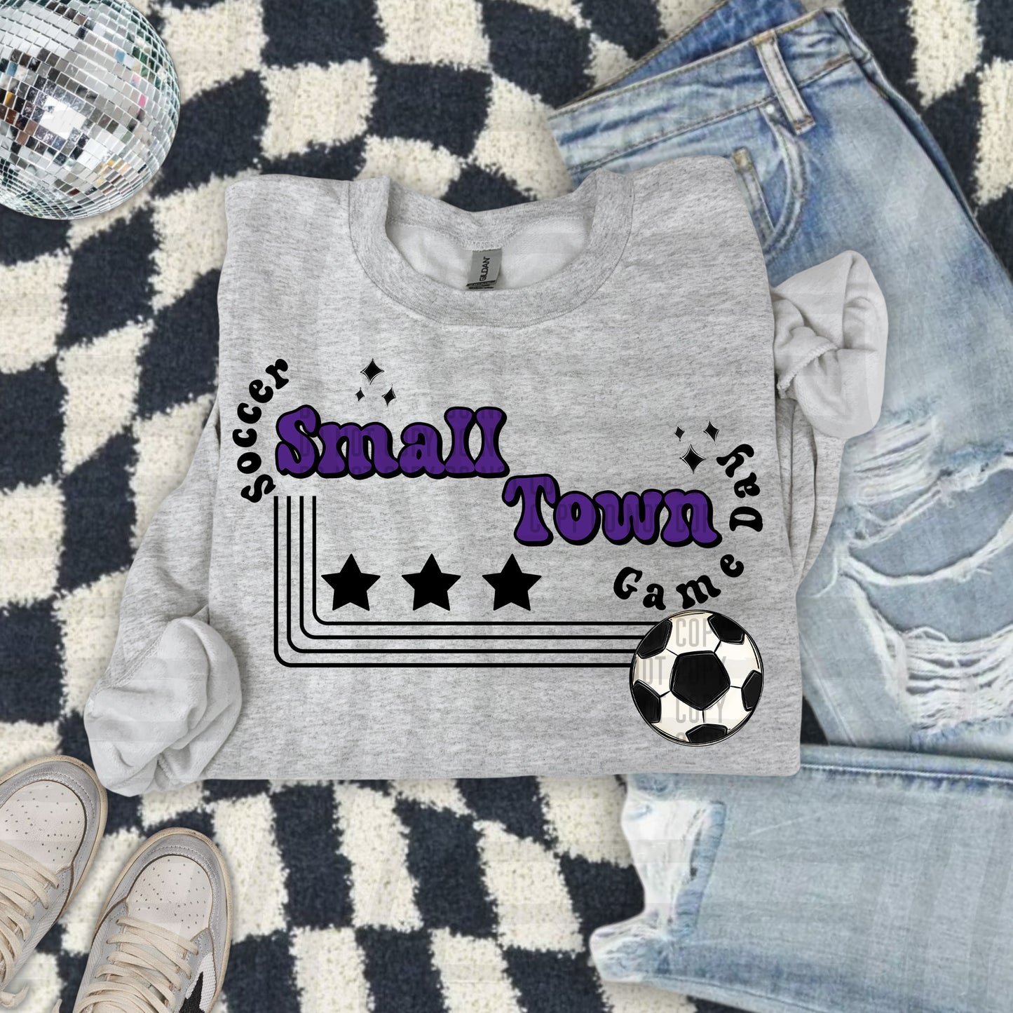 SOCCER - Small town - Color Dropdown Digital Download 300DPI PNG FILE
