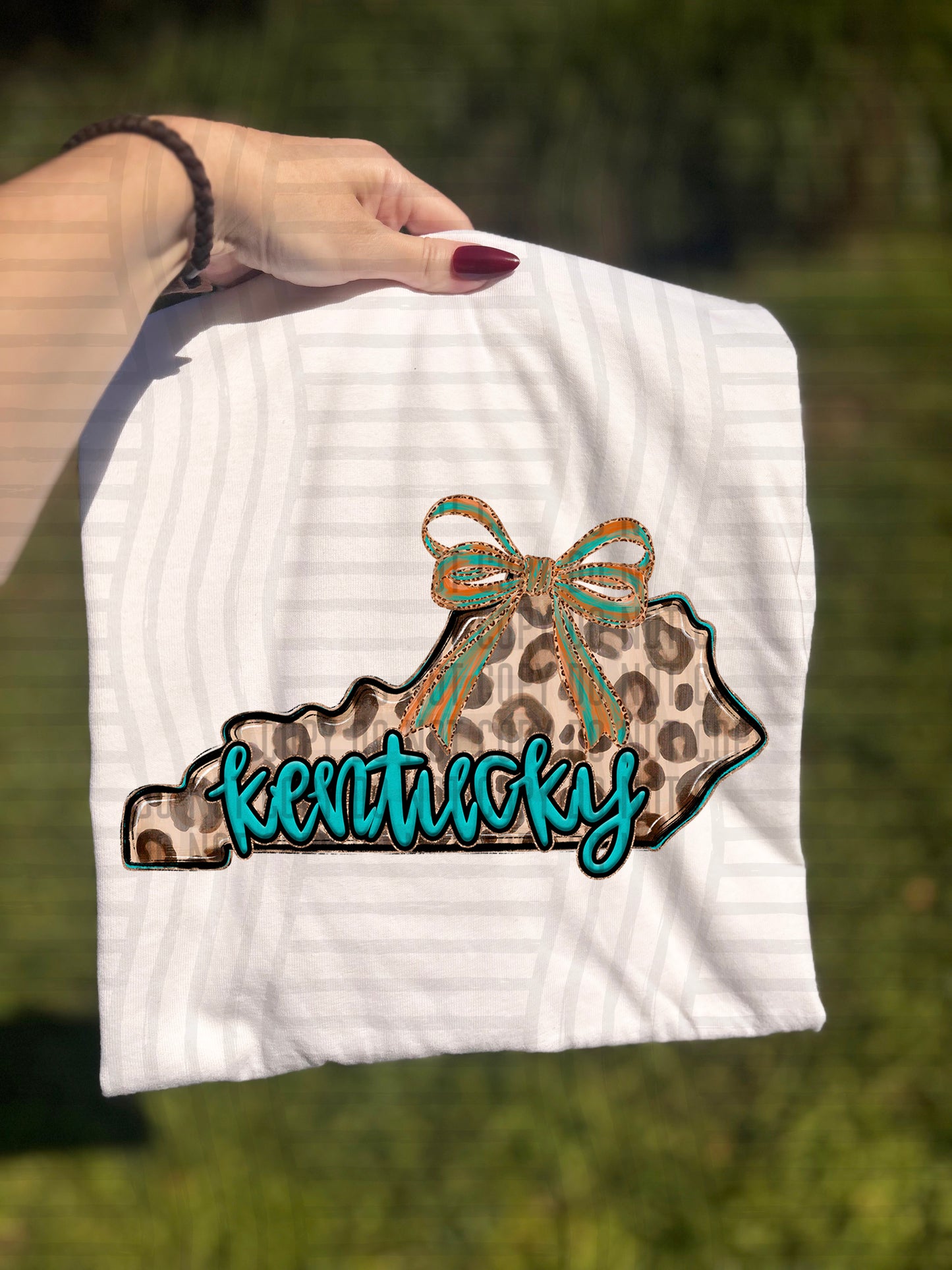 PICK A STATE -  Teal and Leopard - Digital download 300DPI PNG FILE