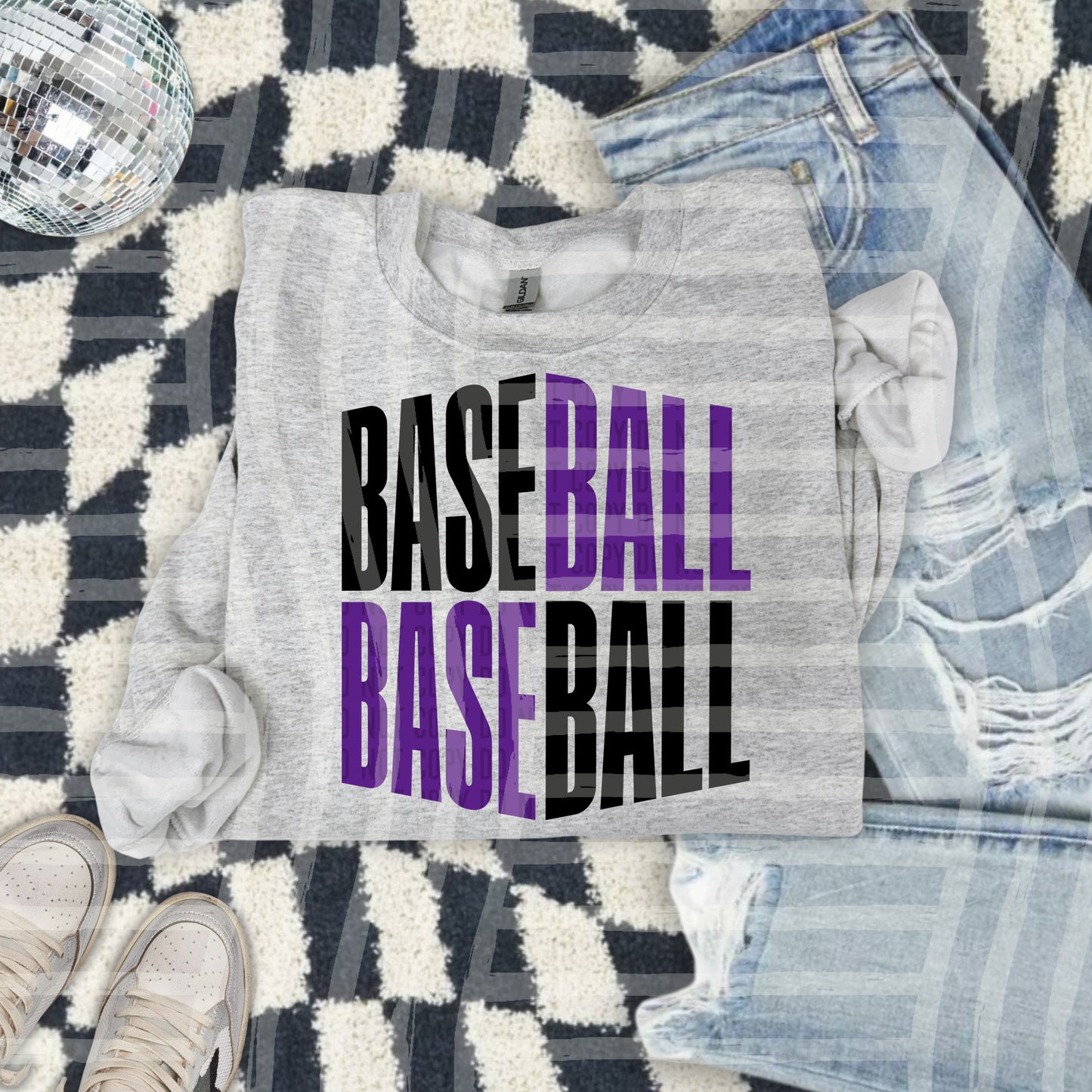 BASEBALL word art -Color Dropdown Digital Download 300DPI PNG FILE