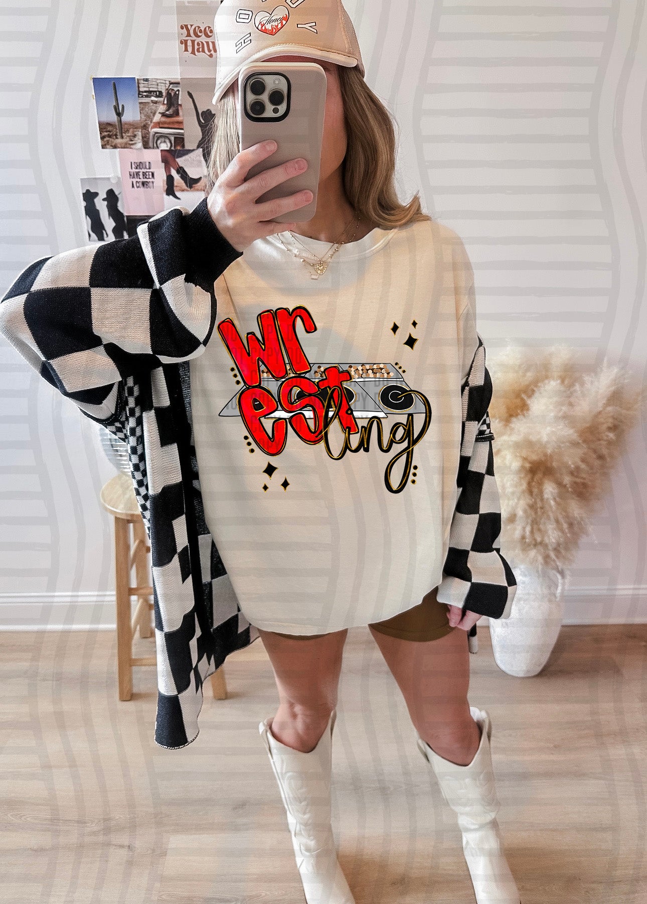 WRESTLING mat- Color Dropdown Digital Download 300DPI PNG FILE