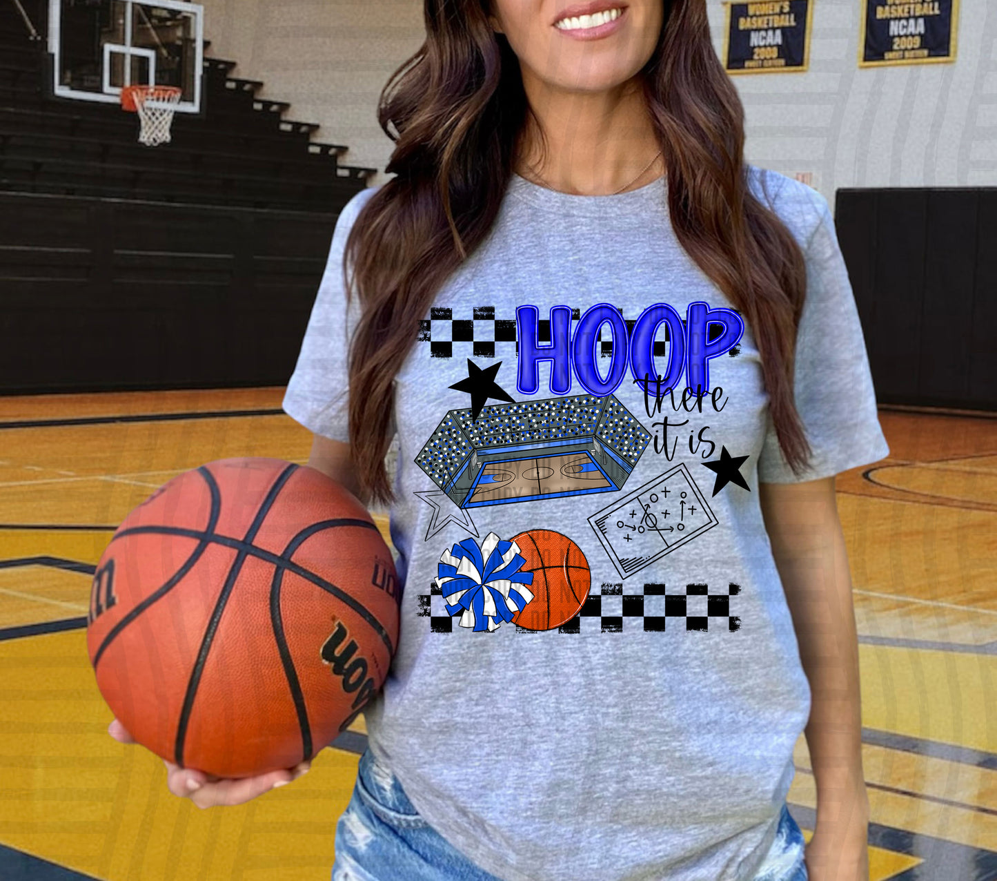 Hoop there it is - Basketball - Color Dropdown Digital Download 300DPI PNG FILE