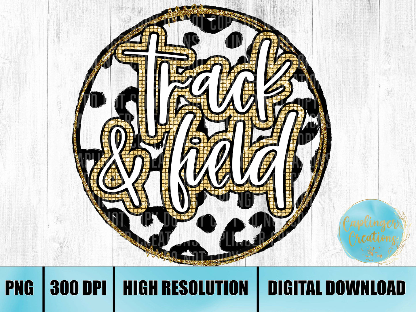 Track and Field Animal Print - Digital download 300DPI PNG FILE