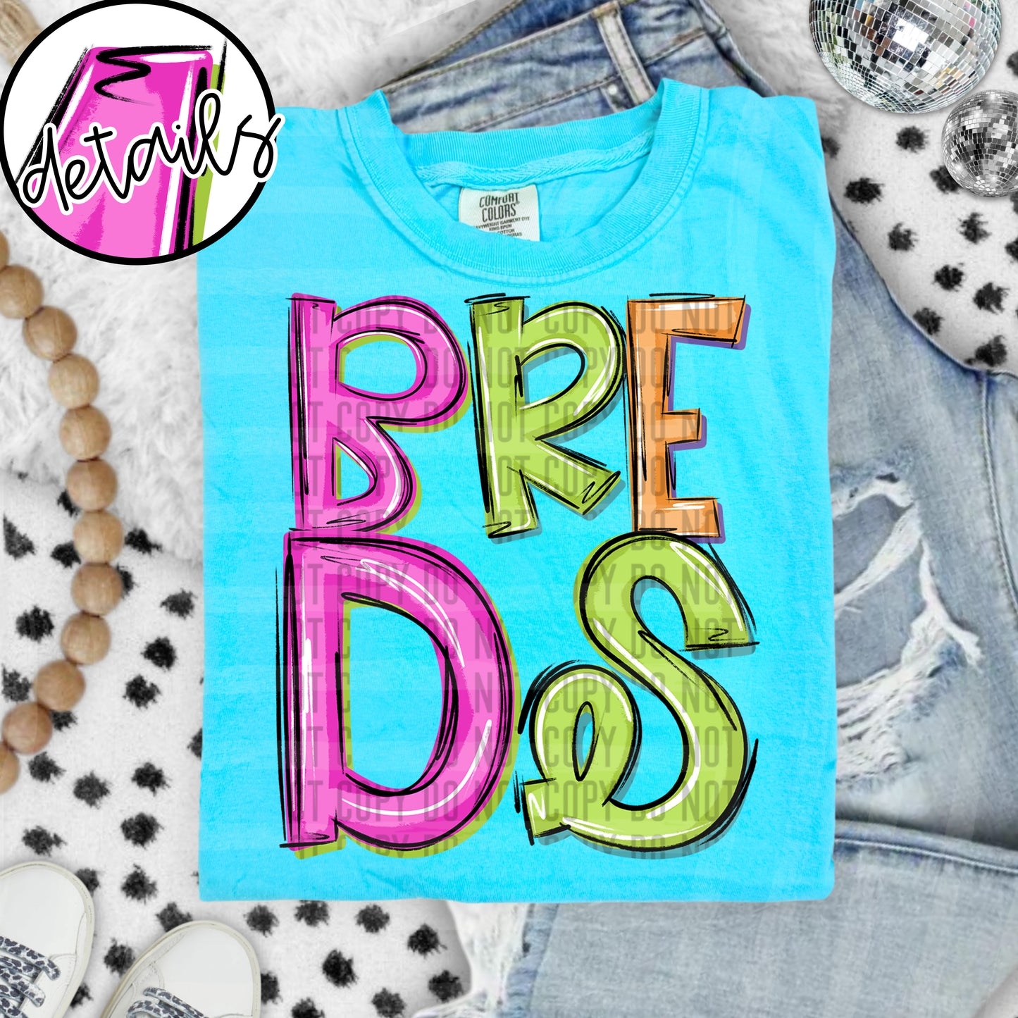 Neon Barbie Stacked - Custom + DROPDOWN - 300 DPI digital download