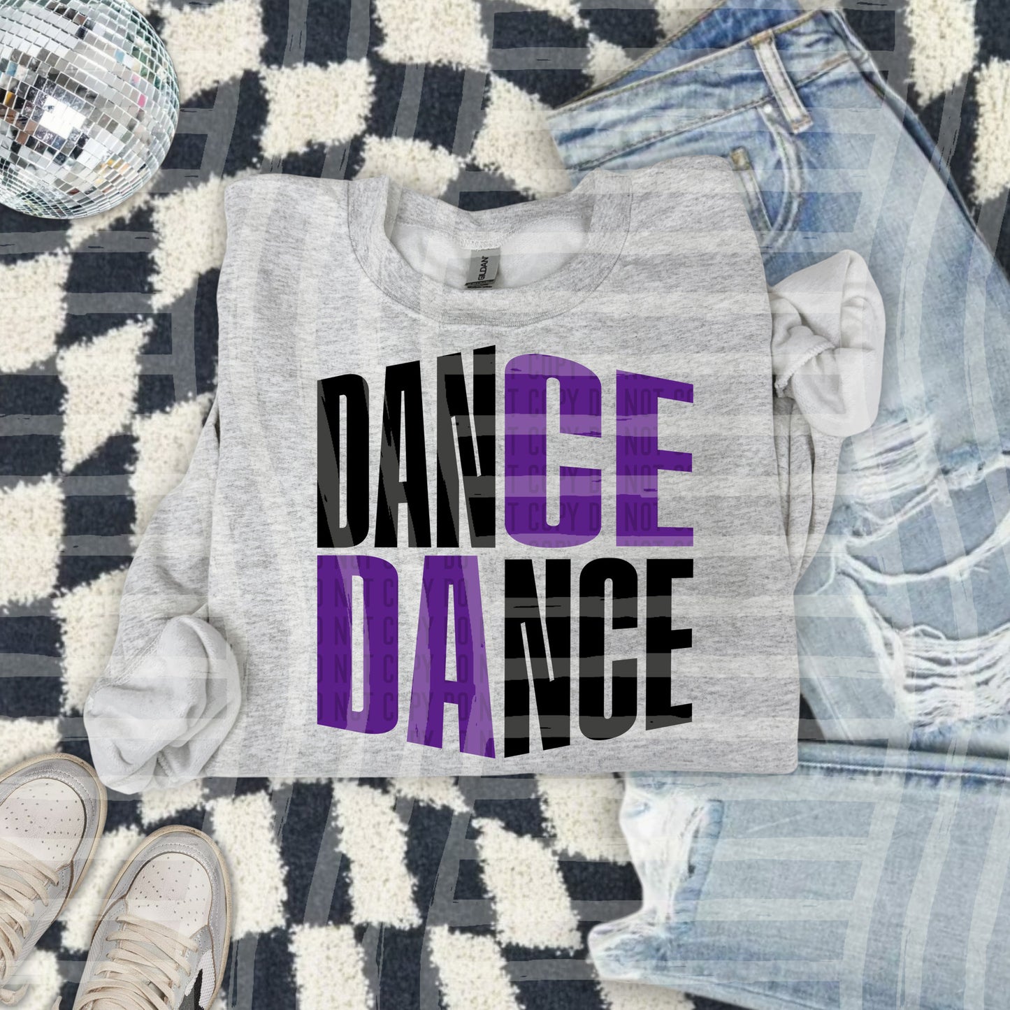 DANCE word art - Color Dropdown Digital Download 300DPI PNG FILE