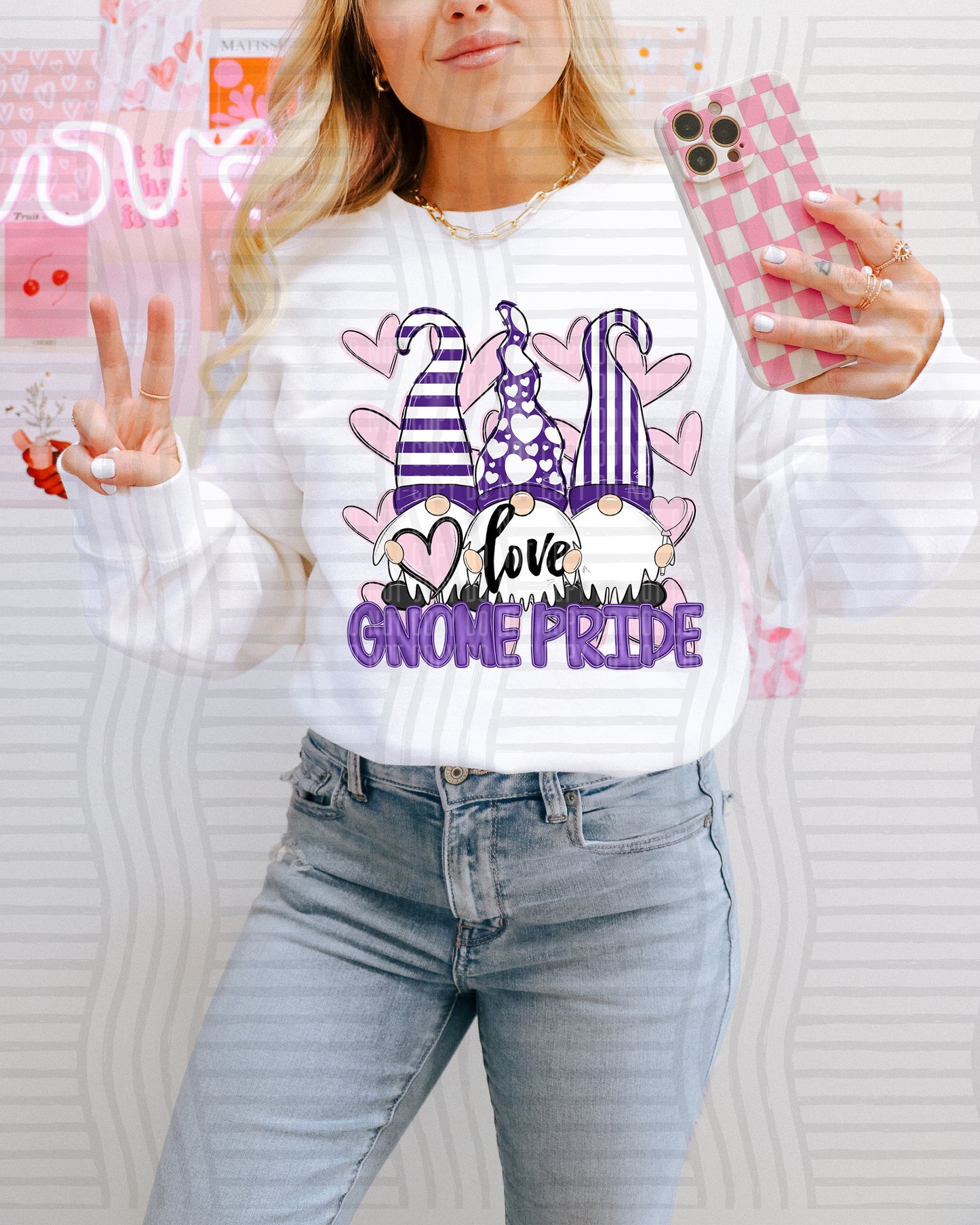 Vday Gnomes Pride - Color Dropdown Digital Download 300DPI PNG FILE