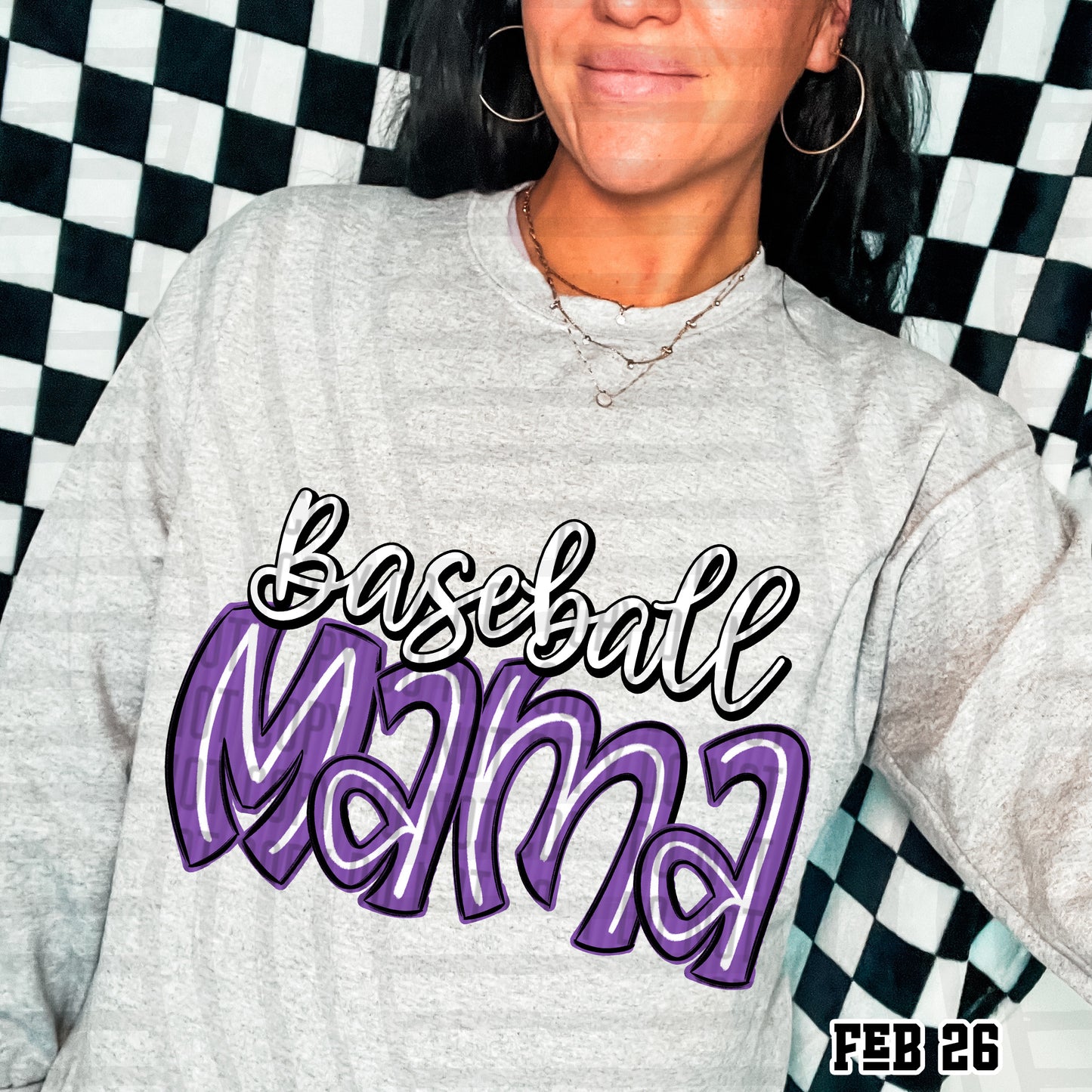 Baseball Mama - Color Dropdown Digital Download 300DPI PNG FILE