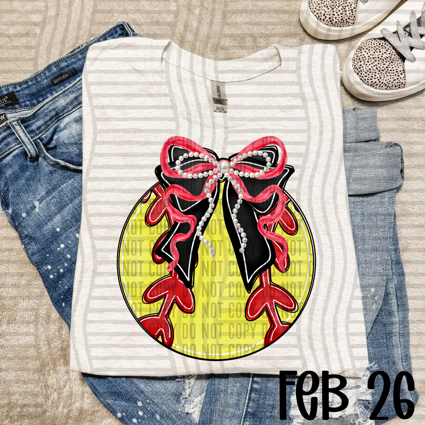 Softball Bows with Pearls  - Color Dropdown Digital Download 300DPI PNG FILE