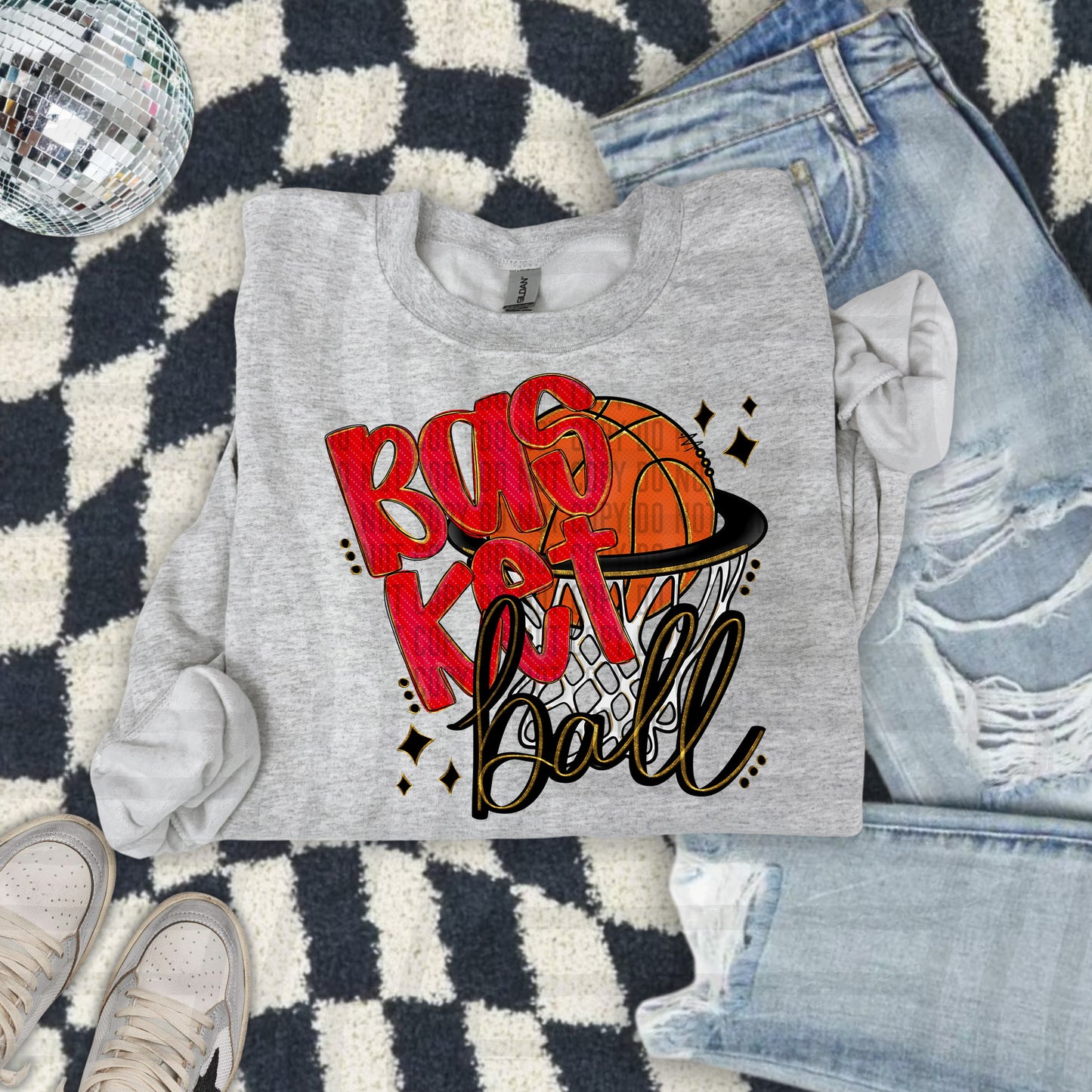 Basketball hoop -Color Dropdown Digital Download 300DPI PNG FILE