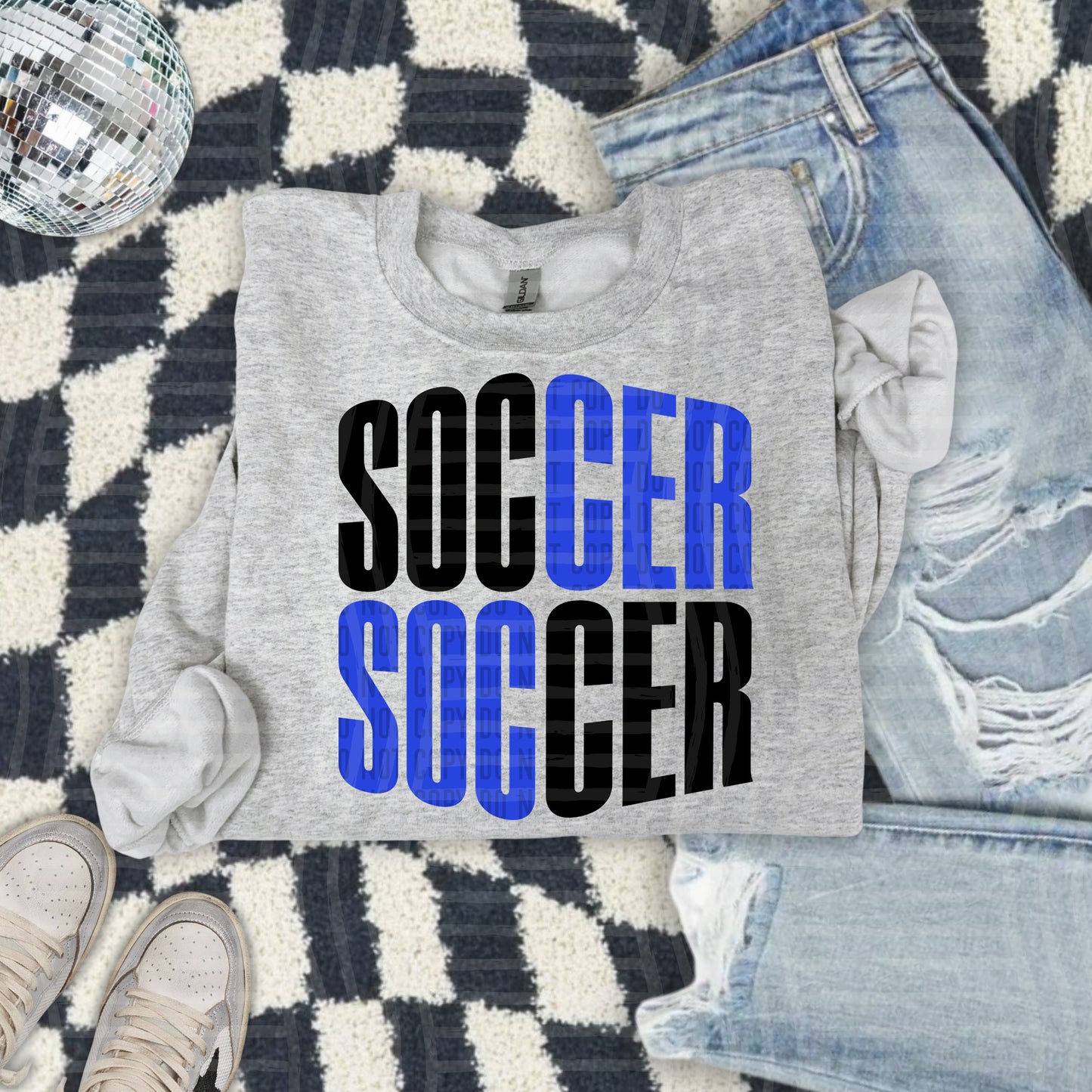 SOCCER word art - Color Dropdown Digital Download 300DPI PNG FILE