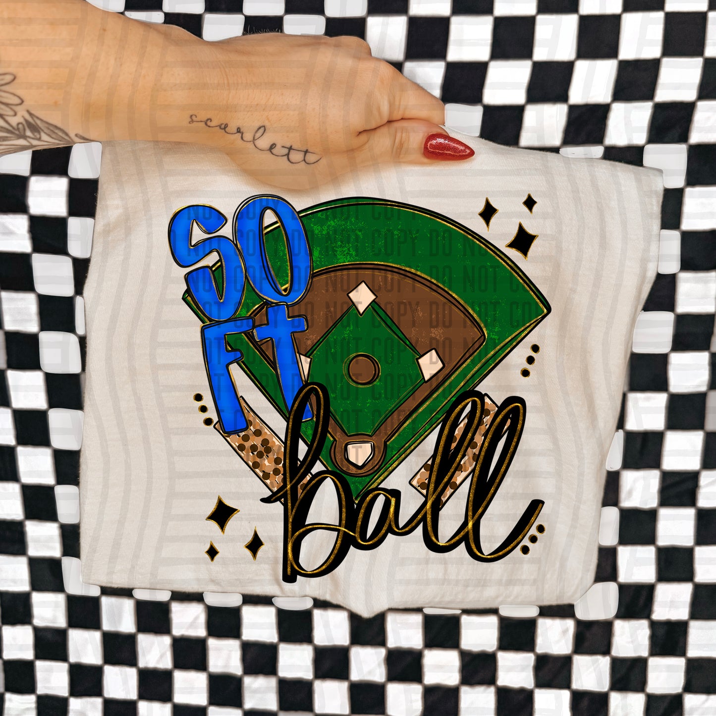 SOFTBALL Field - Color Dropdown Digital Download 300DPI PNG FILE
