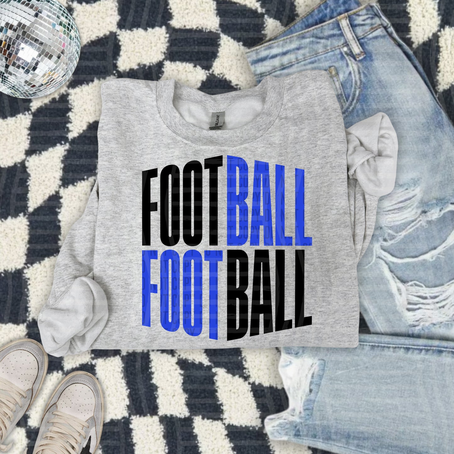 FOOTBALL word art - Color Dropdown Digital Download 300DPI PNG FILE
