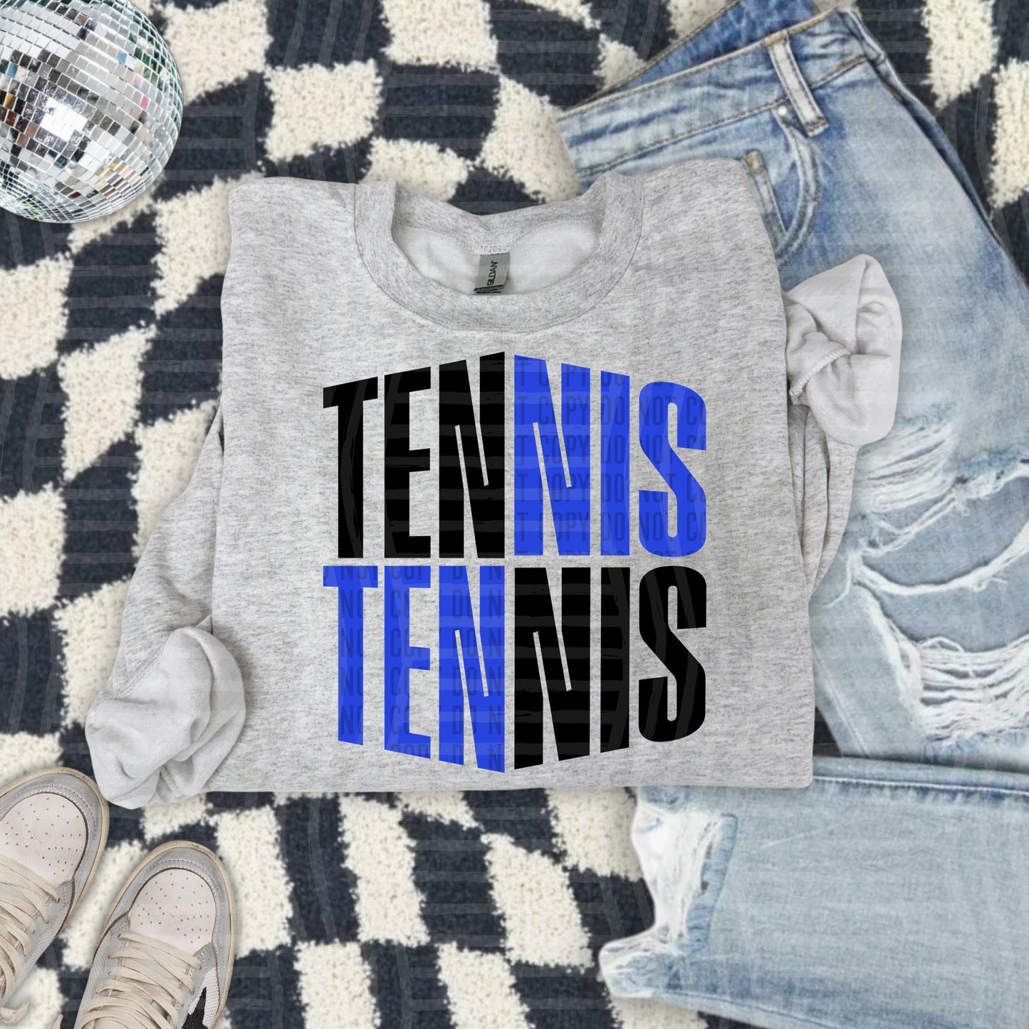 TENNIS word art - Color Dropdown Digital Download 300DPI PNG FILE