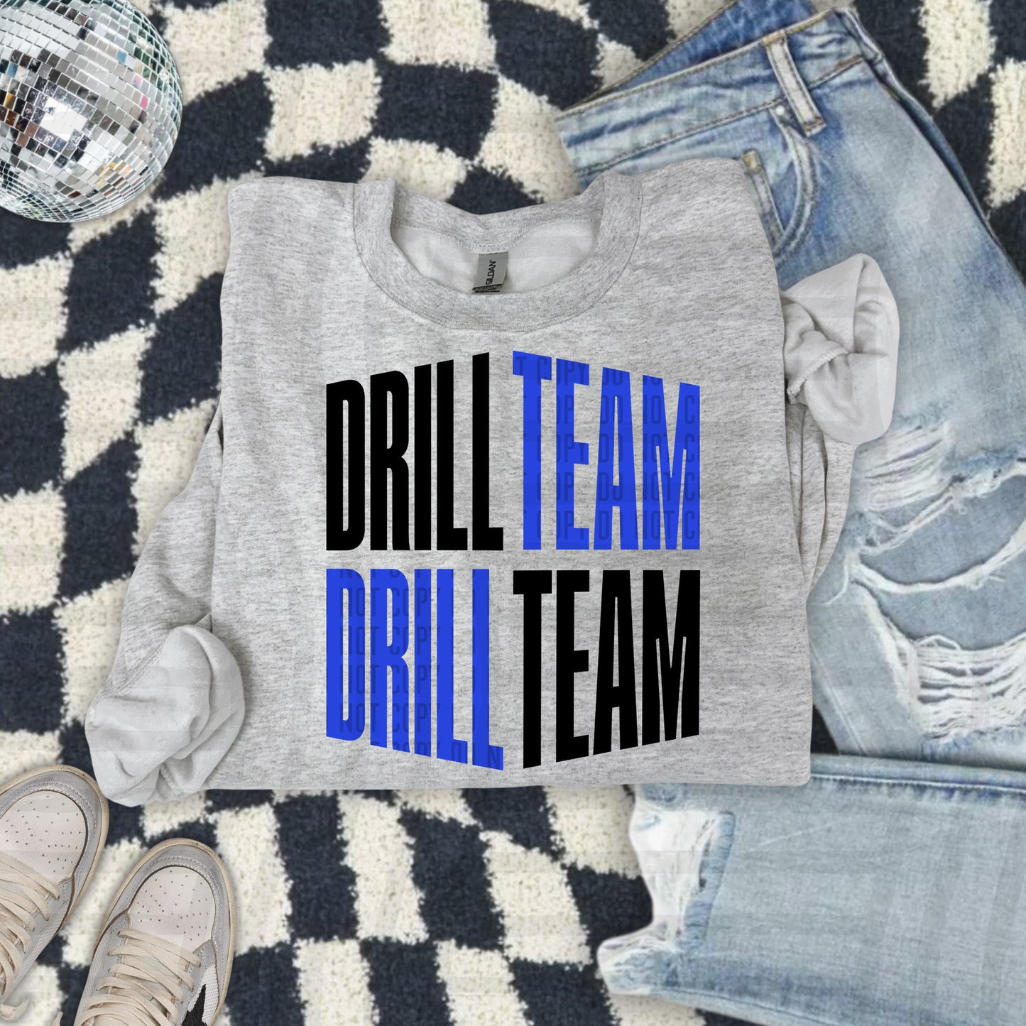 DRILL TEAM word art - Color Dropdown Digital Download 300DPI PNG FILE
