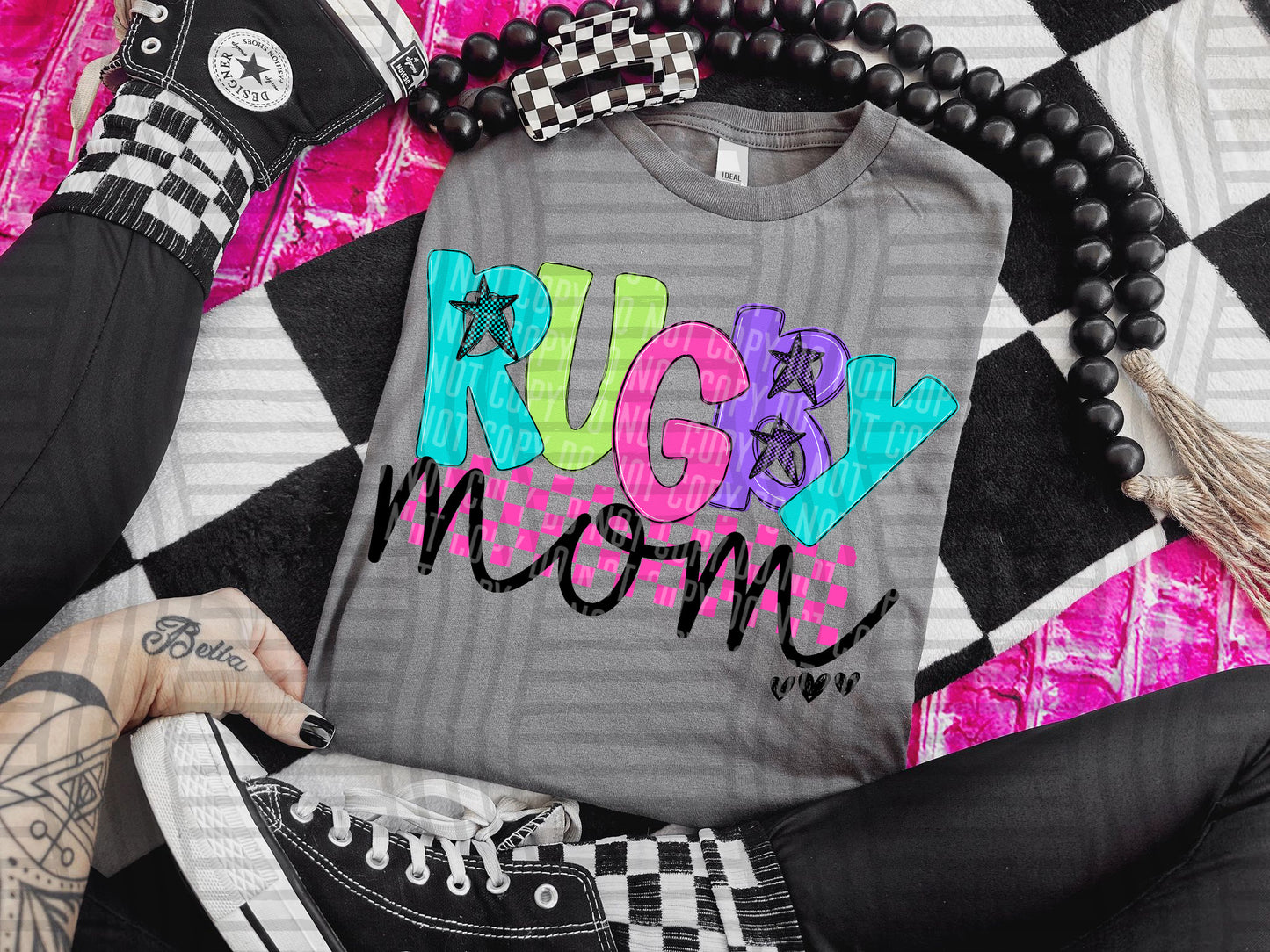 Checkmate Starburst Sports mom - DROPDOWN - 300 DPI digital download