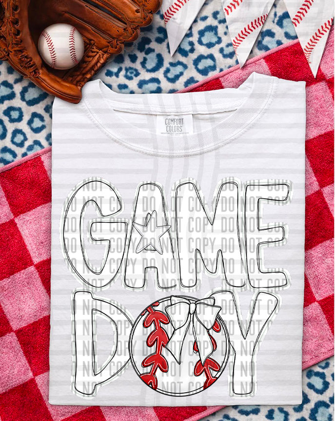 SOFTBALL - GAME DAY - Color Dropdown Digital Download 300DPI PNG FILE